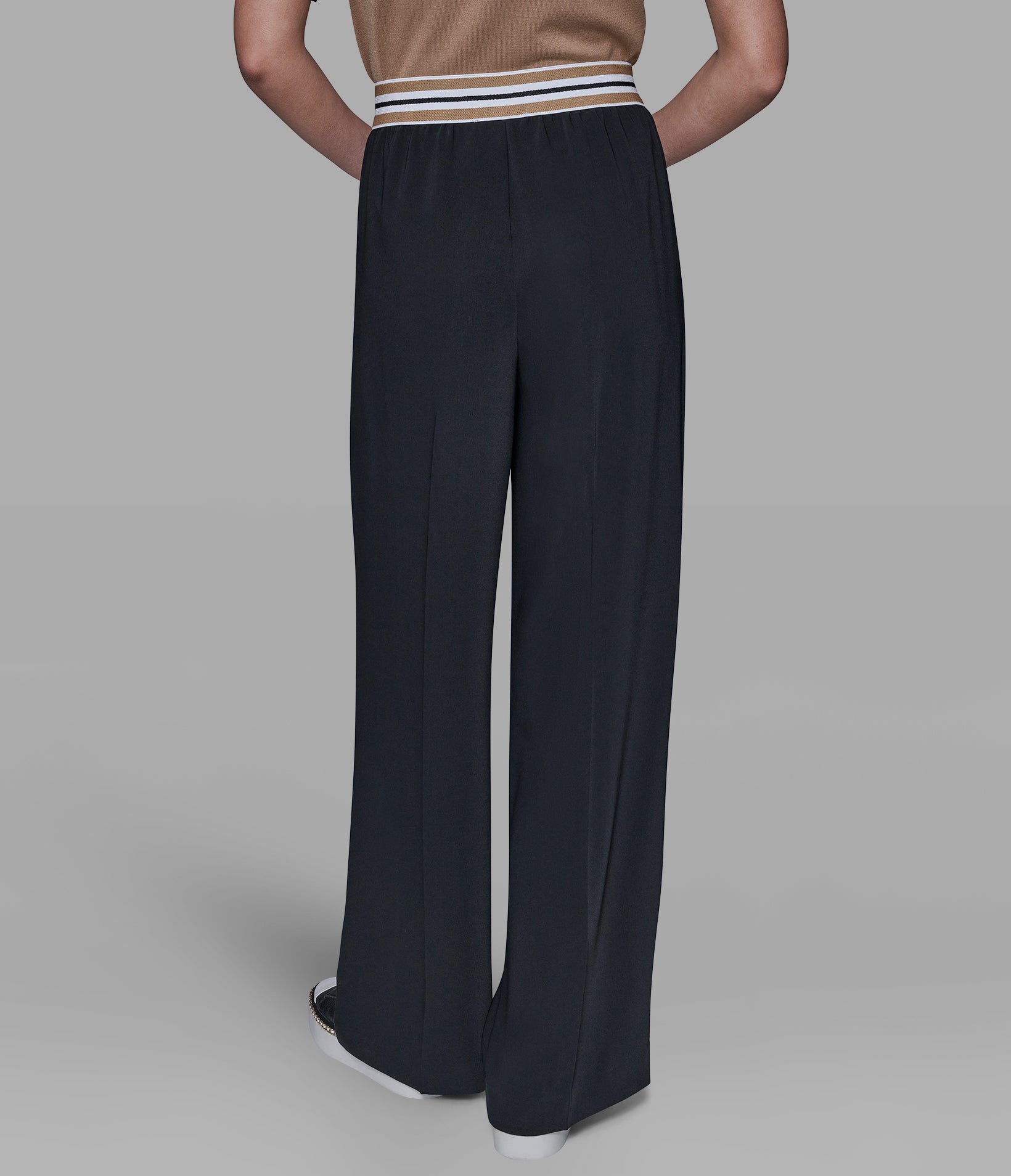 TROUSER WITH LOGO TAPE WAISTBAND View 2 | Women's Pants