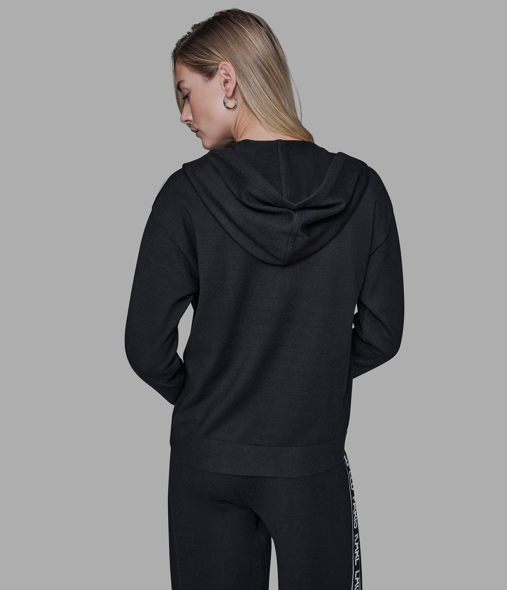 LOGO FULL-ZIP SWEATER WITH HOODIE View 2 | Women's Matching Sets