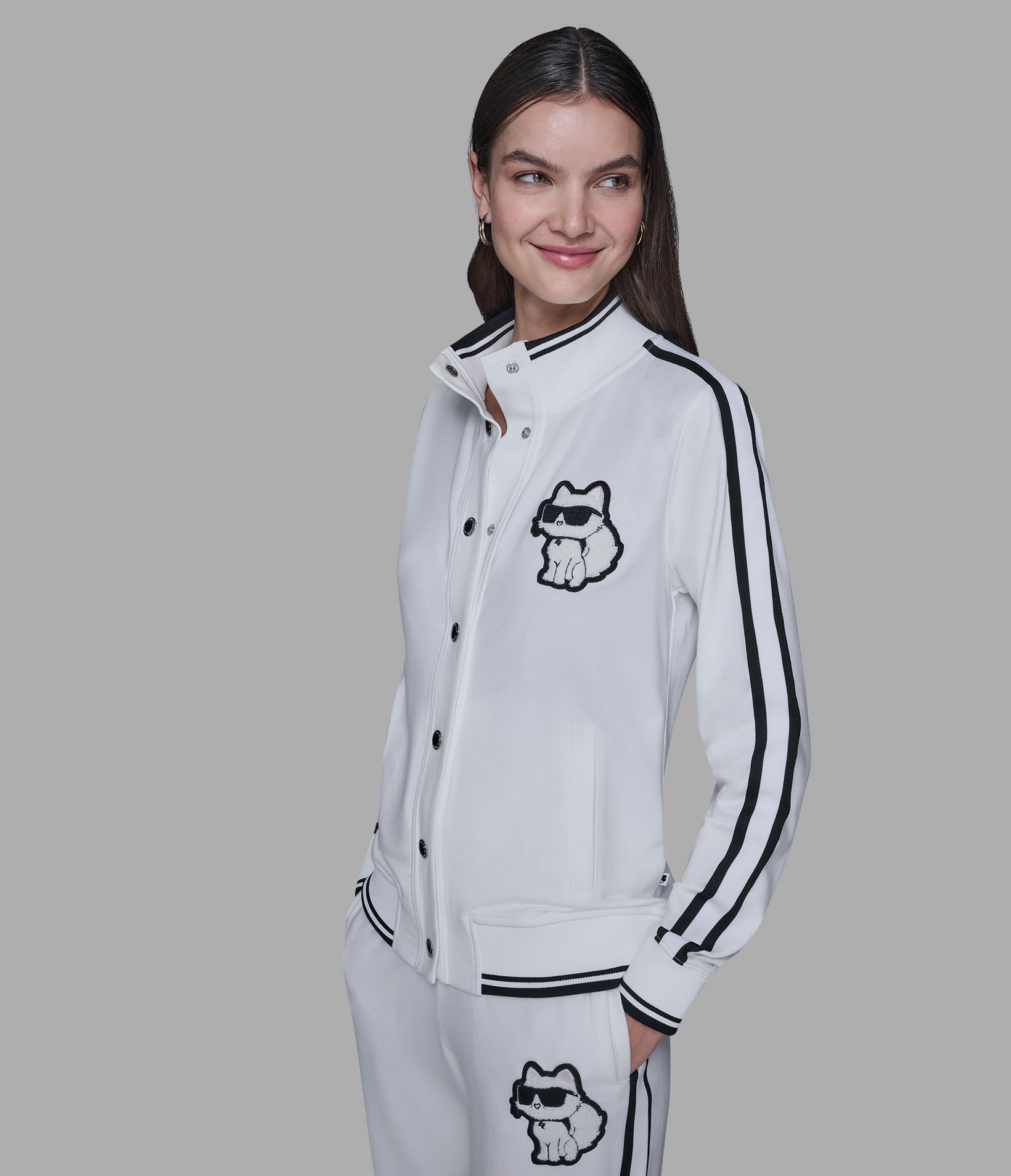 CHOUPETTE PATCH TRACK JACKET VIEW 3 | Women's Athleisure & Activewear