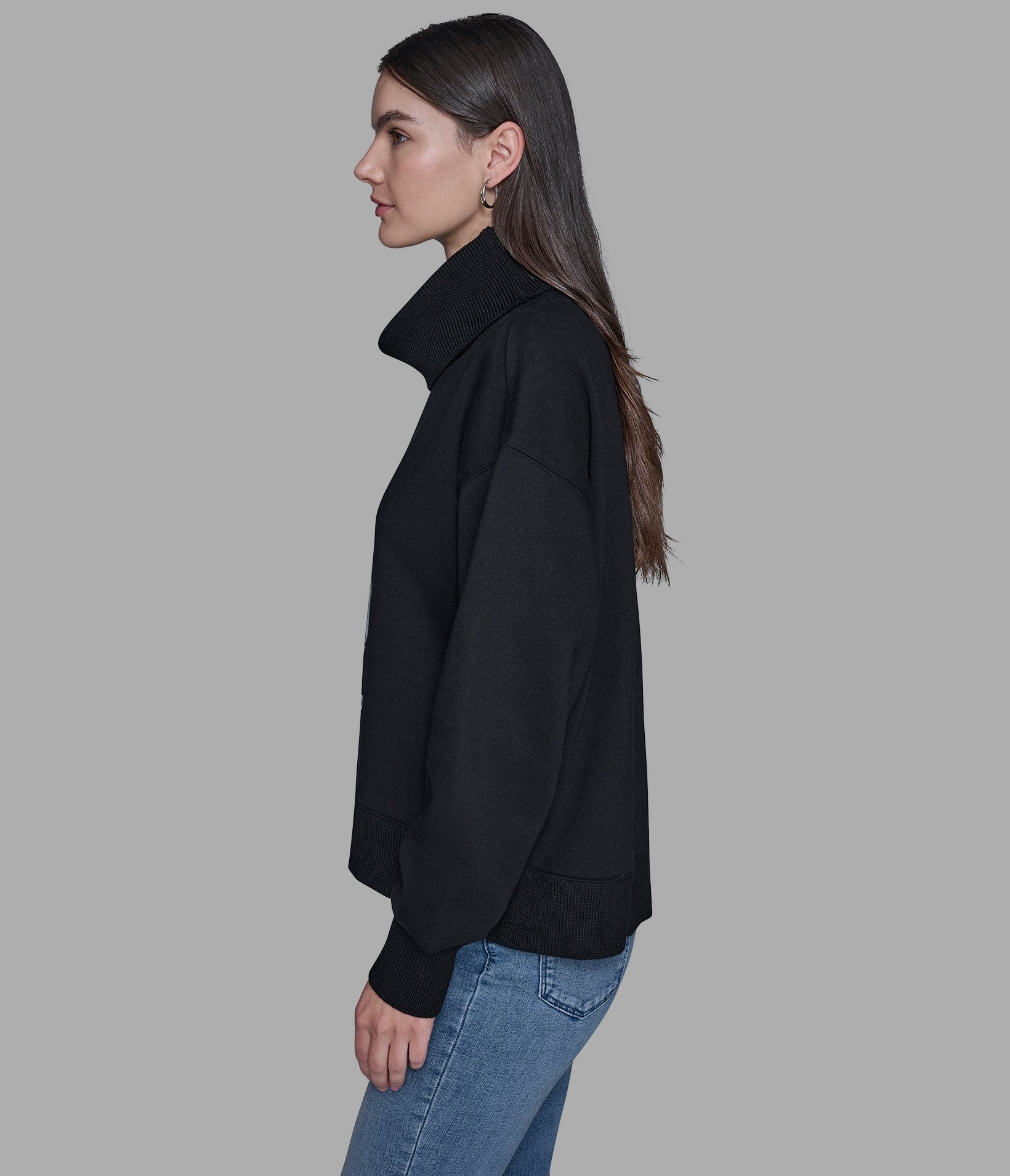 Choupette Turtleneck Sweatshirt | Athleisure | Karl Lagerfeld Paris