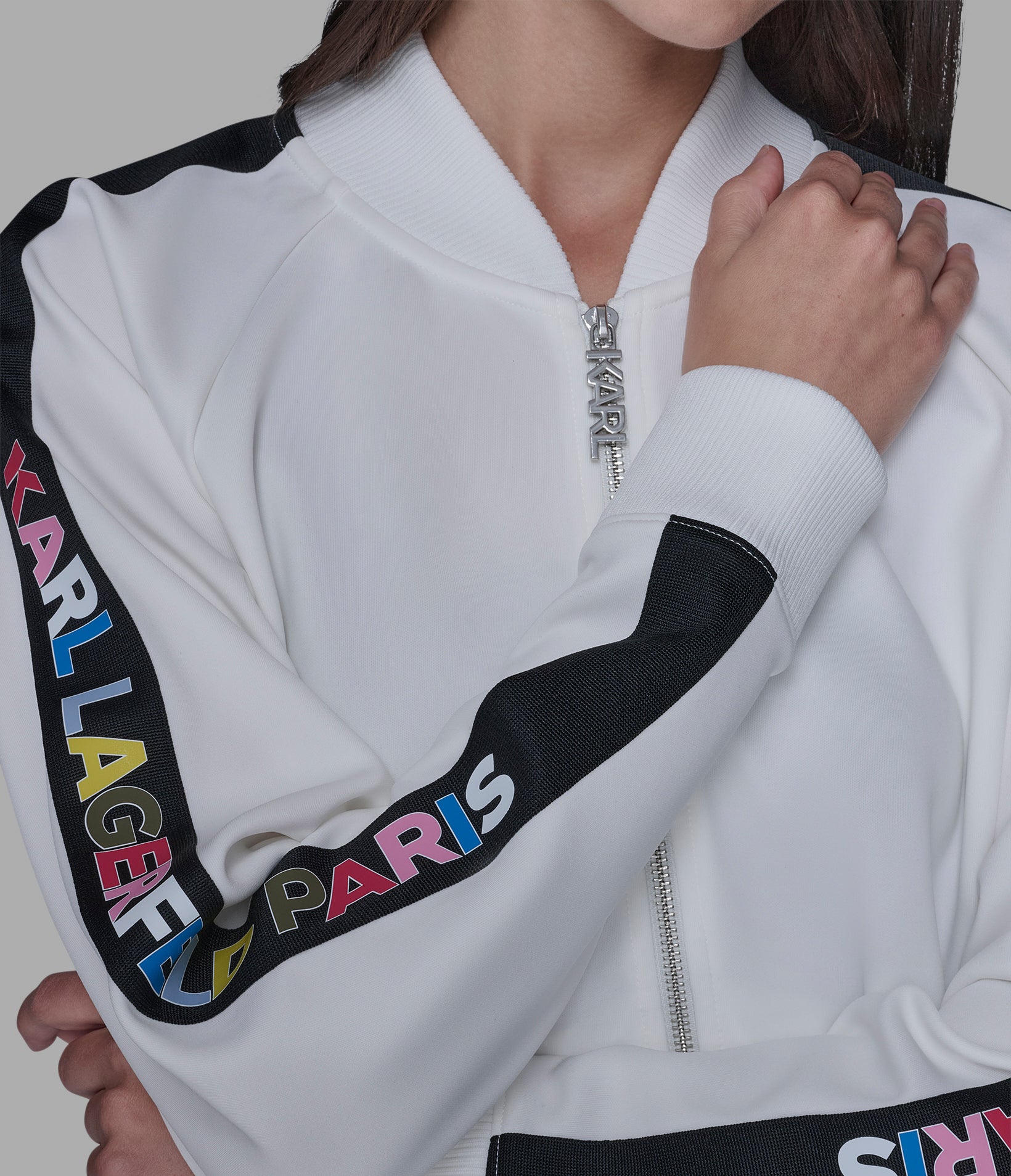 MUTLI-COLOR LOGO TAPE JACKET VIEW 6 | Jackets & Coats