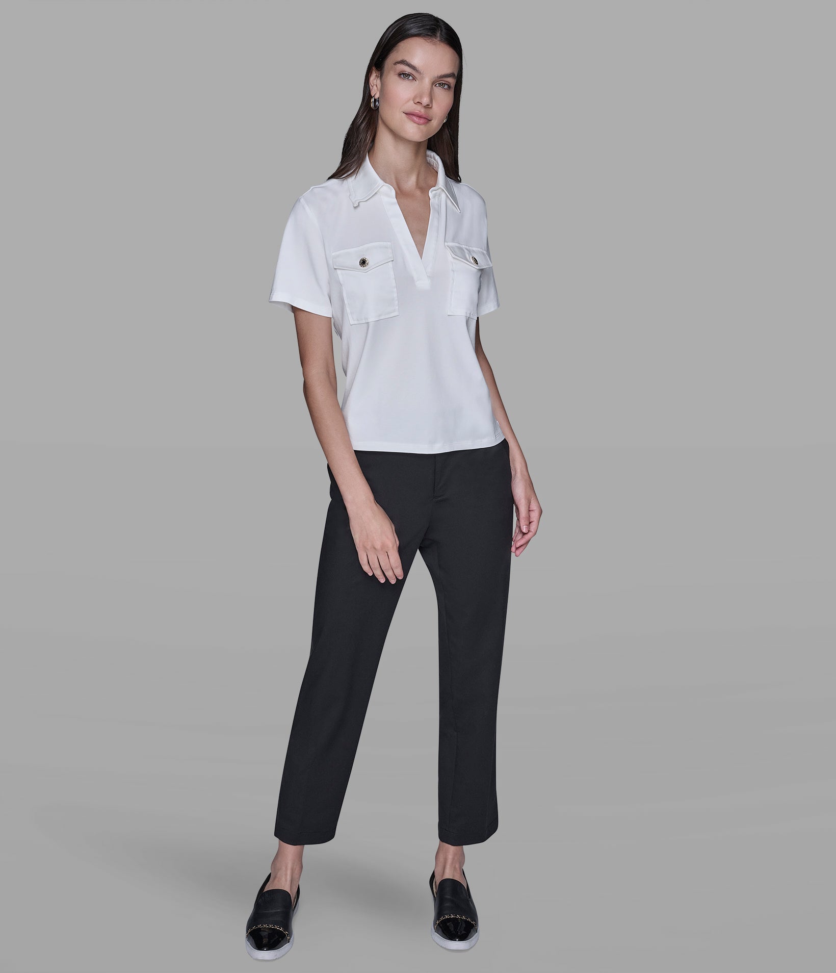 JOHNNY COLLAR KNIT TOP VIEW 4 | New Women's Clothing