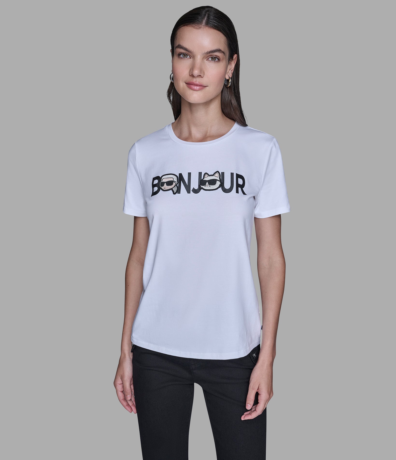 BONJOUR CHARACTER TEE VIEW 3 | New Women's Clothing