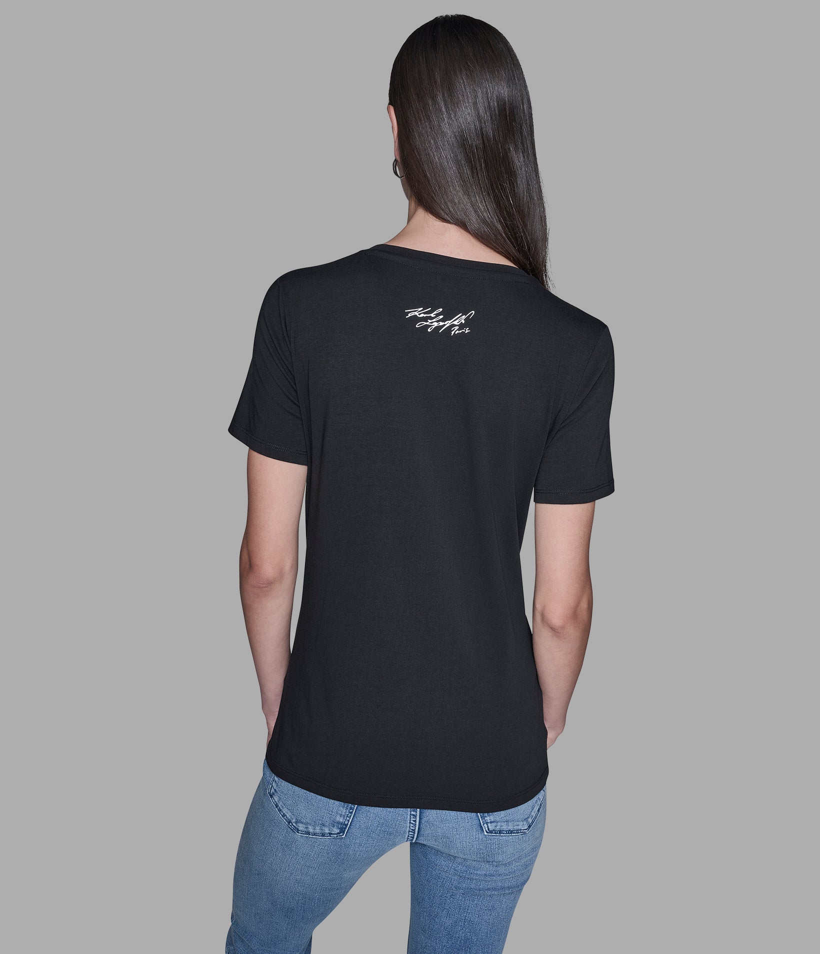 KARL SCRIPT TEE View 2 | Women's Tees & Tanks