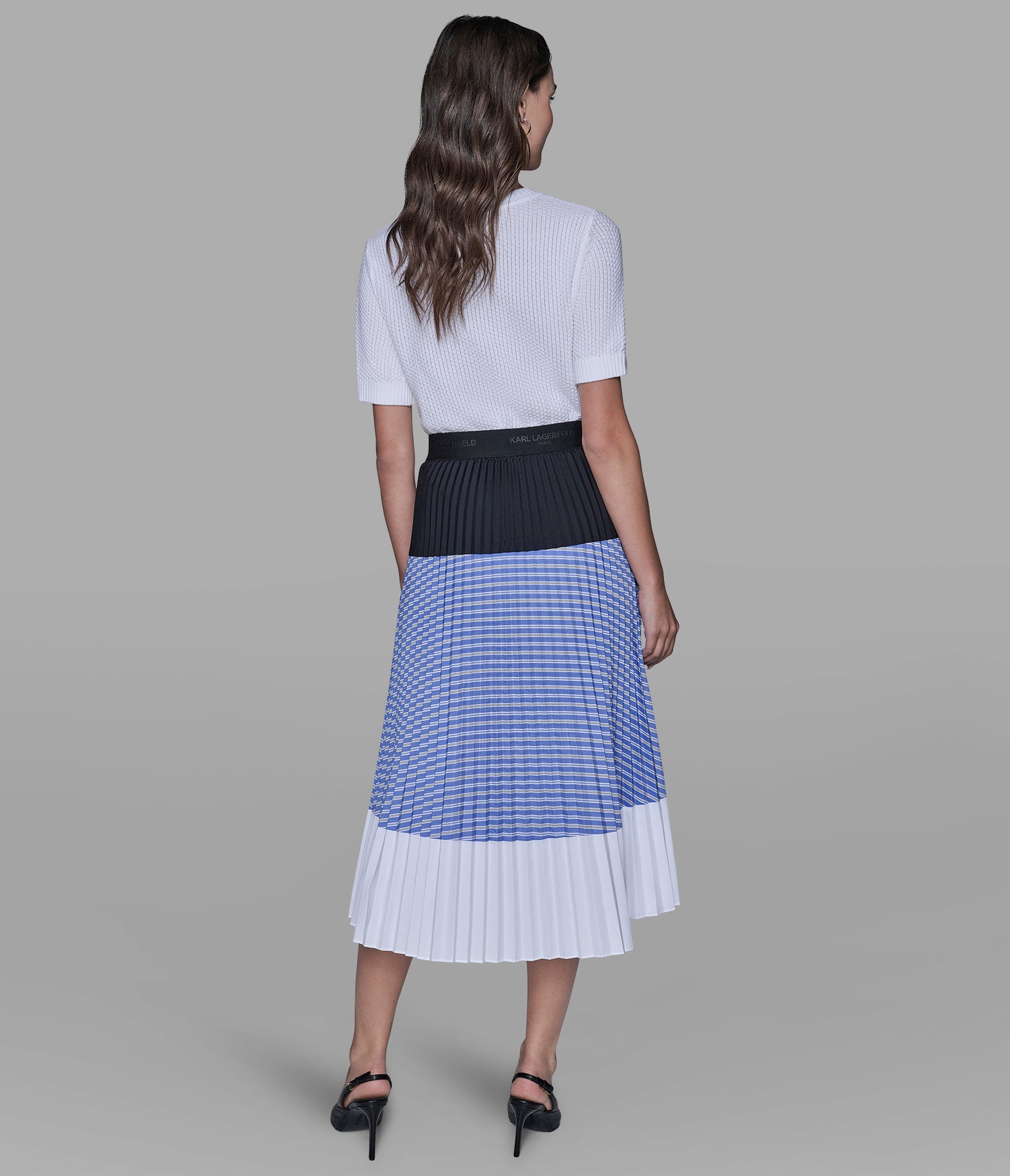 PLEATED COLORBLOCK SKIRT VIEW 5 | New Arrivals