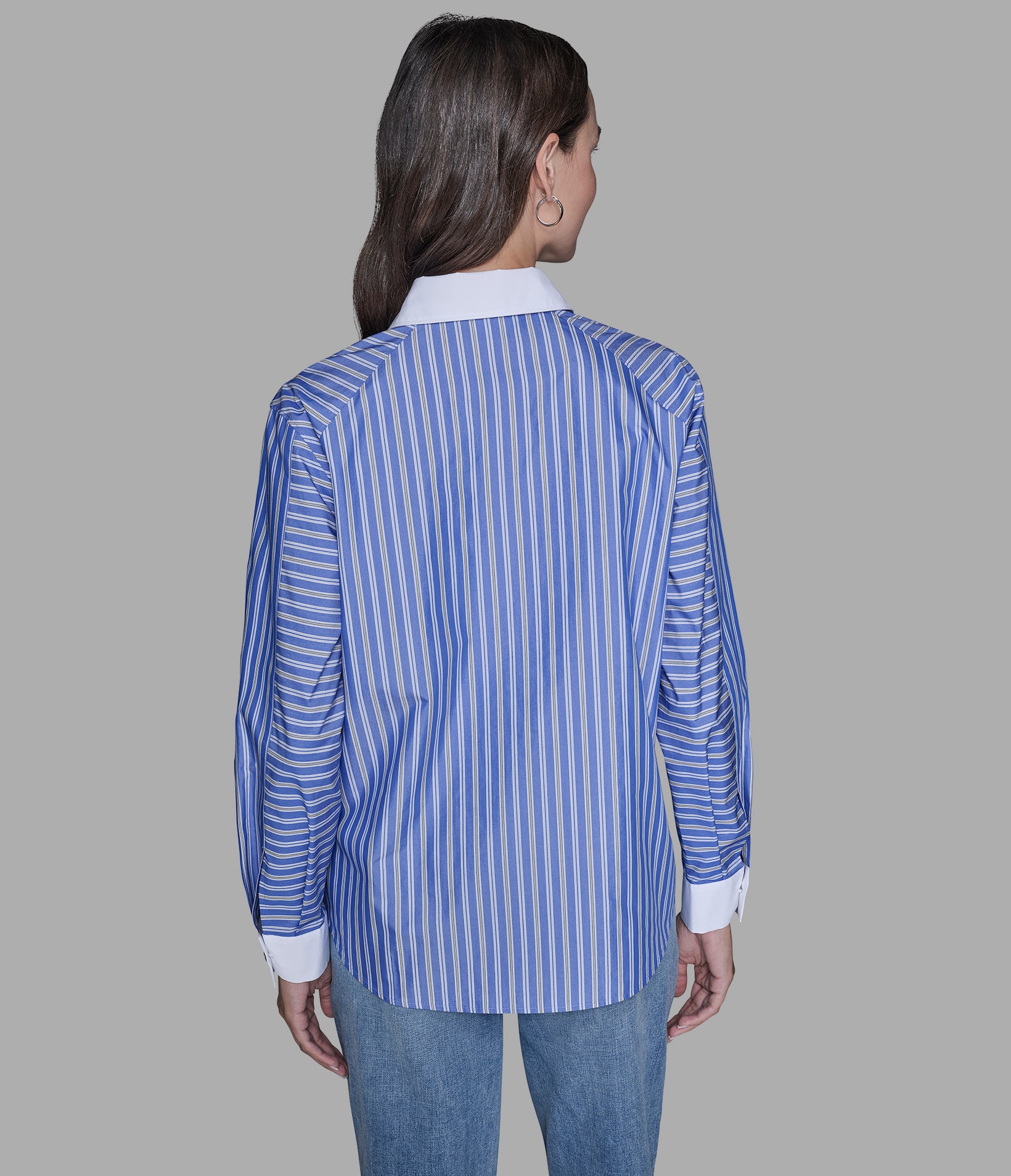 RAGLAN PINSTRIPE POPLIN SHIRT View 2 | New Arrivals