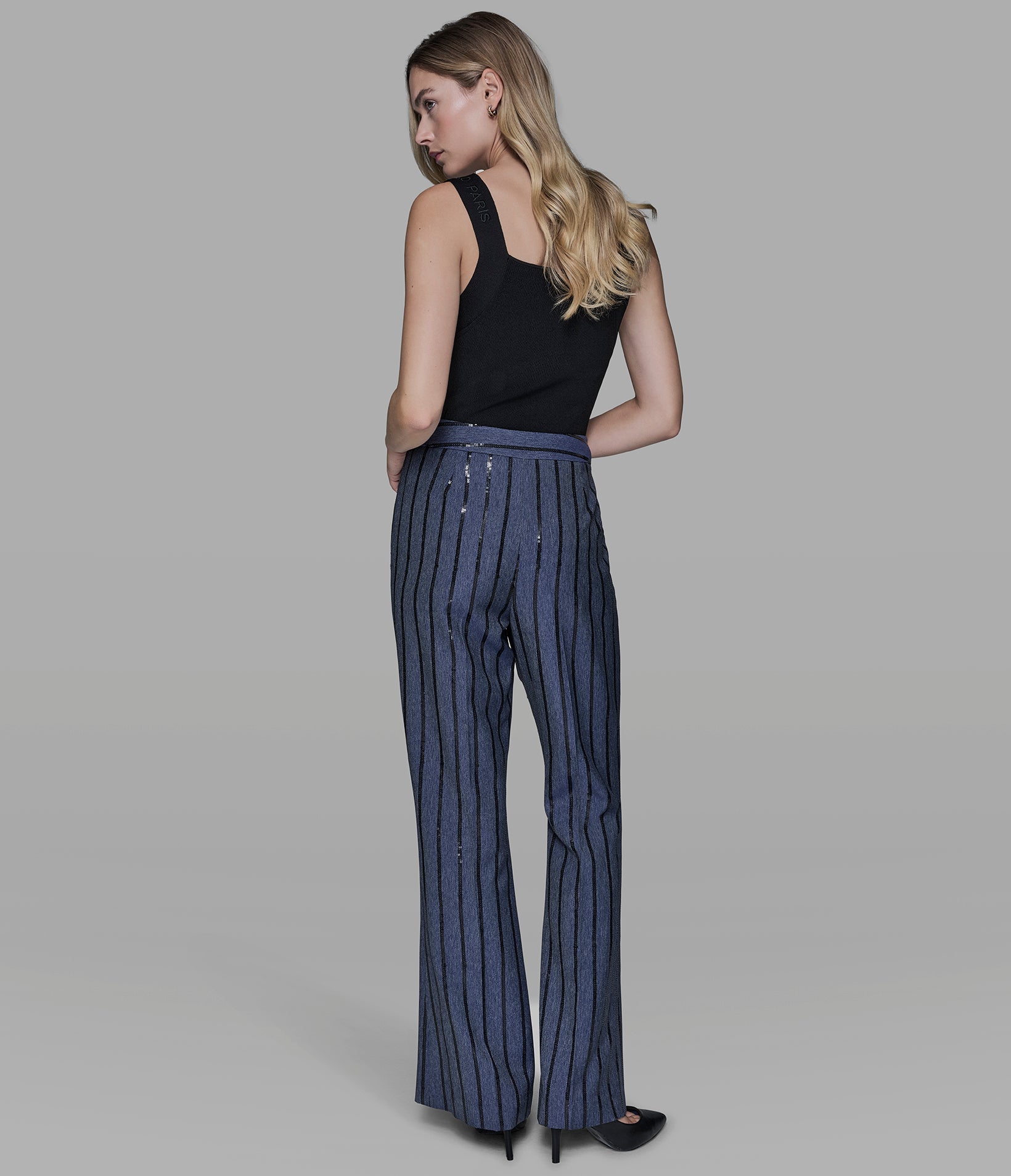SEQUIN STRIPE DENIM PANT VIEW 5 | New Arrivals