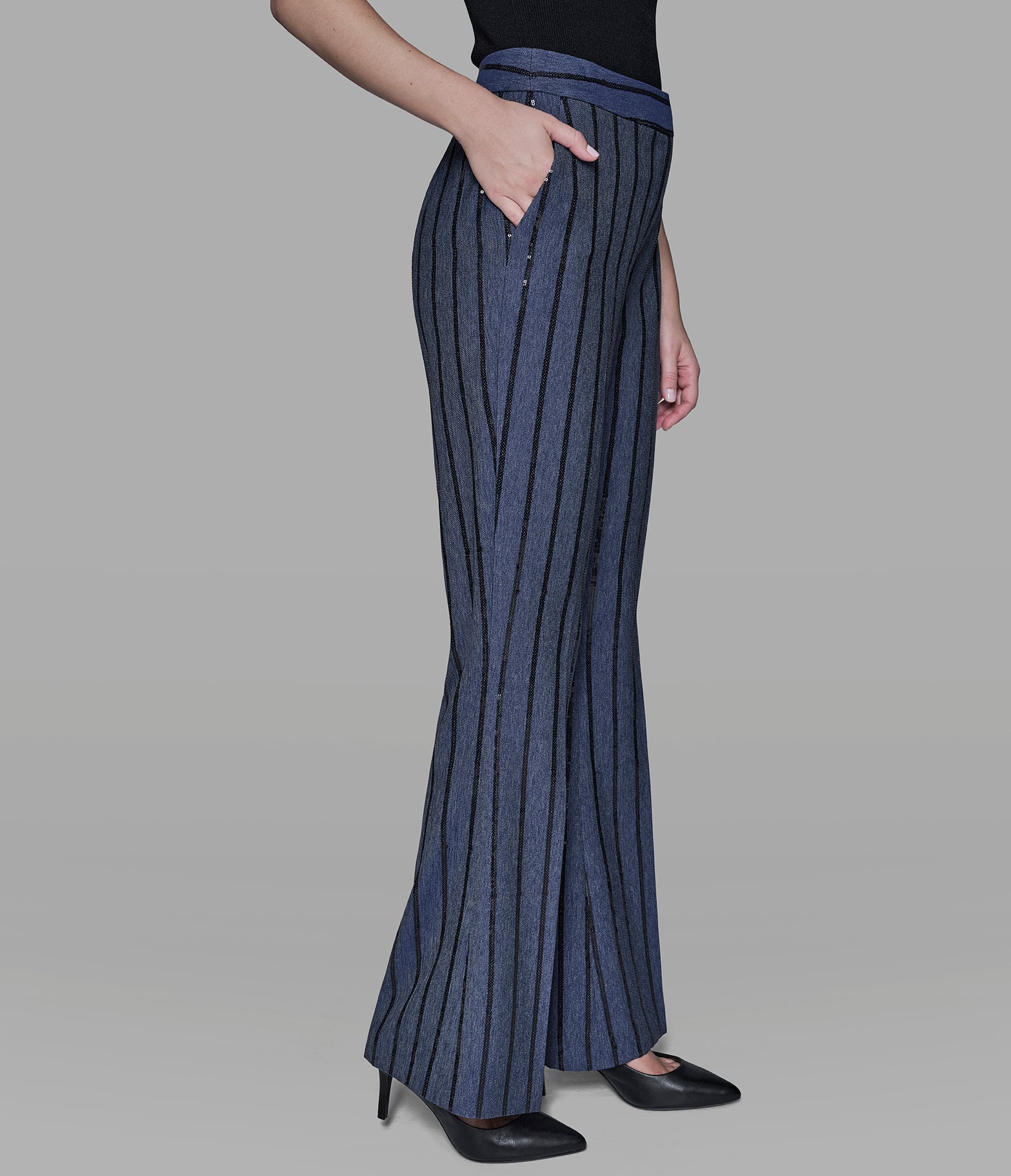 SEQUIN STRIPE DENIM PANT VIEW 4 | New Arrivals
