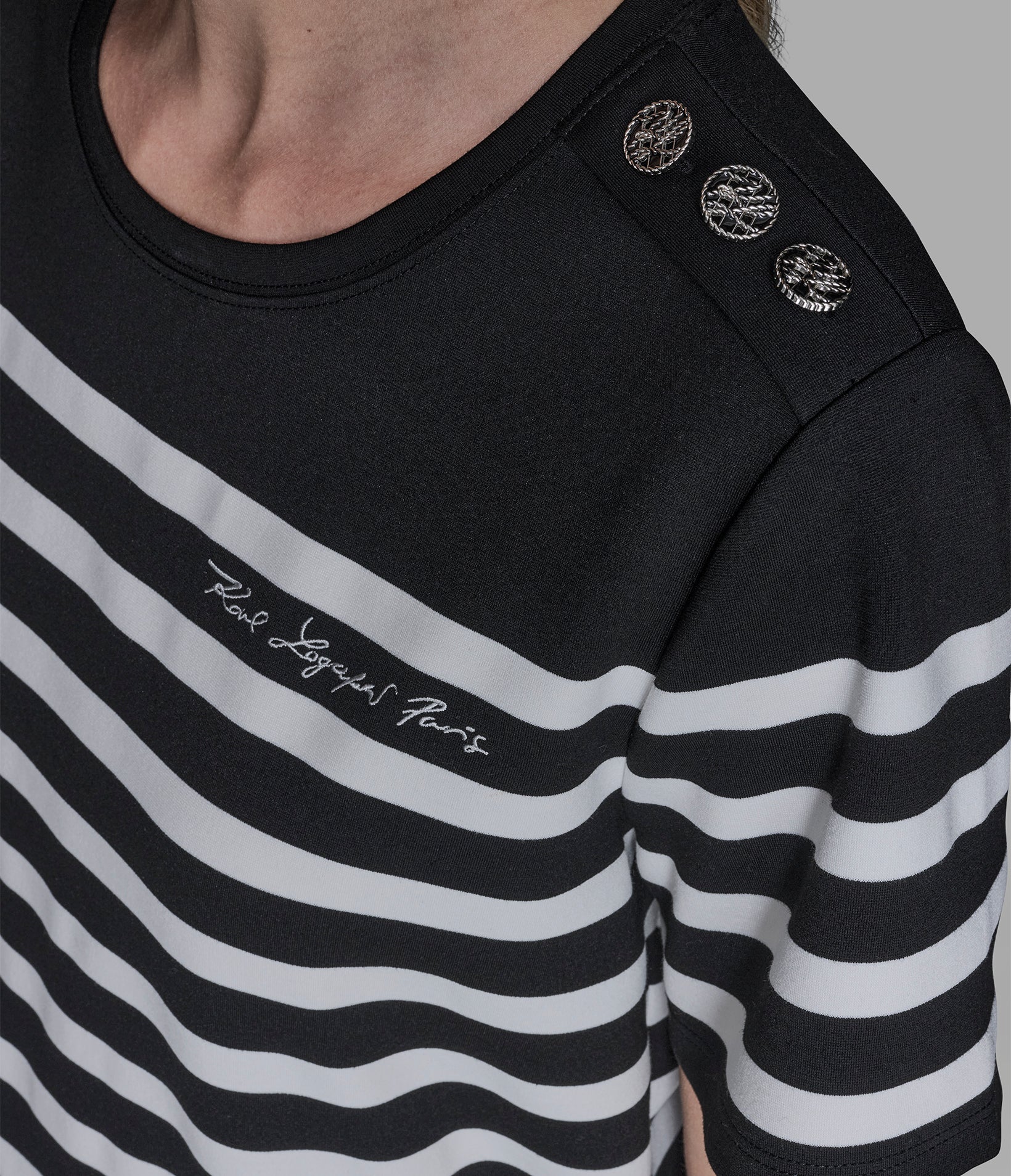 SHORT SLEEVE STRIPED KARL TEE VIEW 6 | New Arrivals