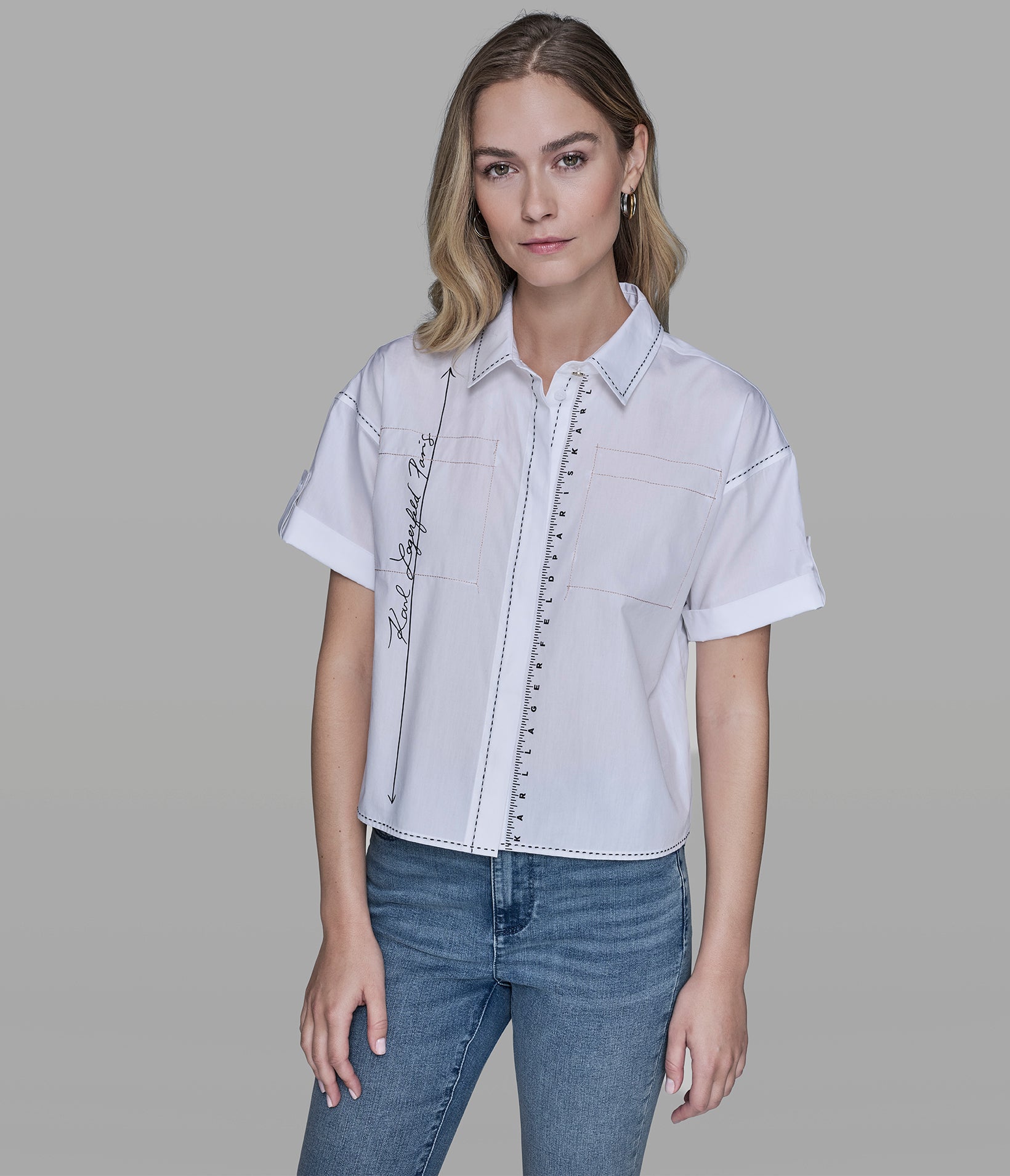 COTTON POPLIN STITCH BLOUSE View 1 | Women's Tops & Sweaters