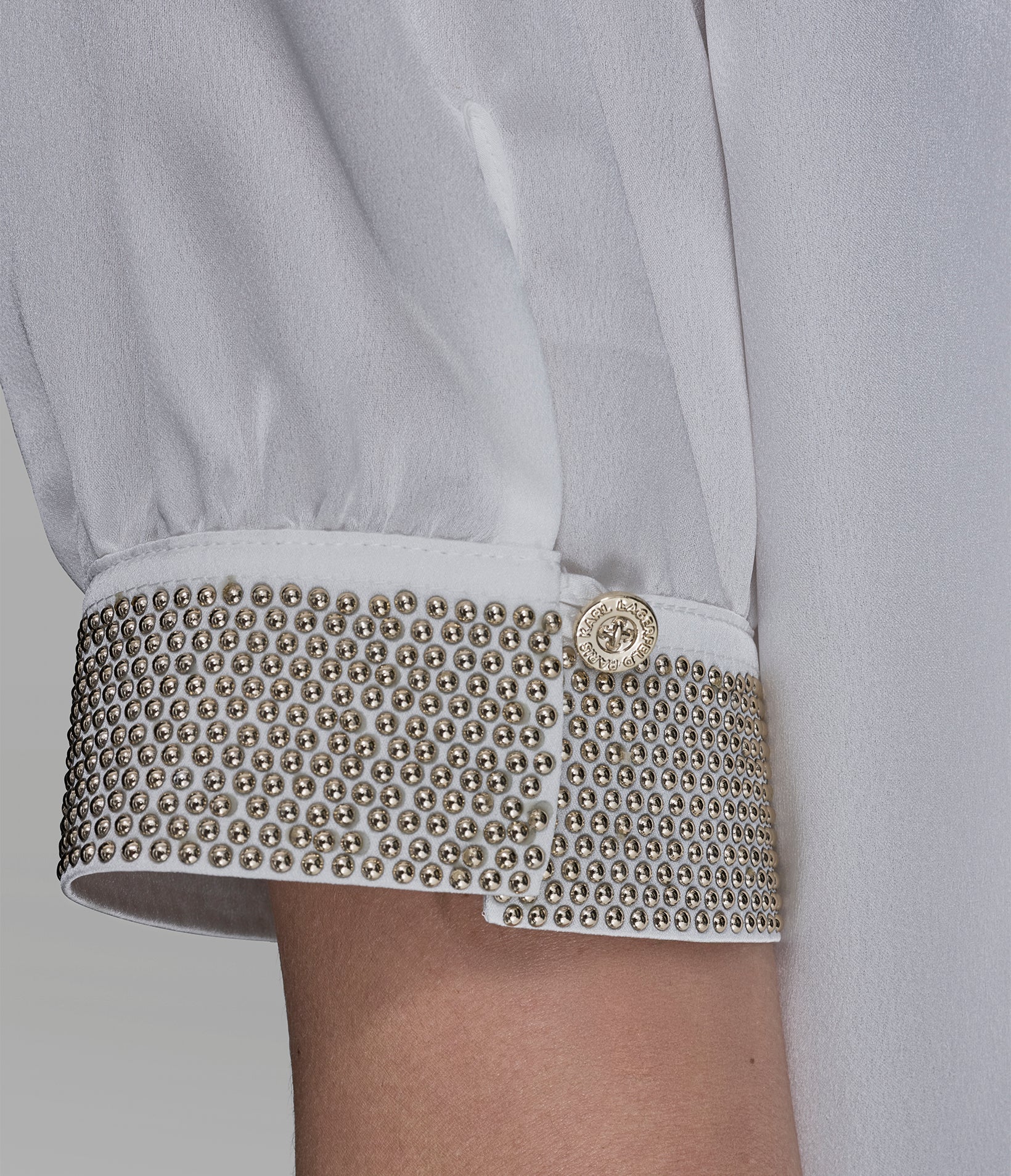 BEADED TRIM BUTTON FRONT BLOUSE VIEW 8 | Women's Spring Collection