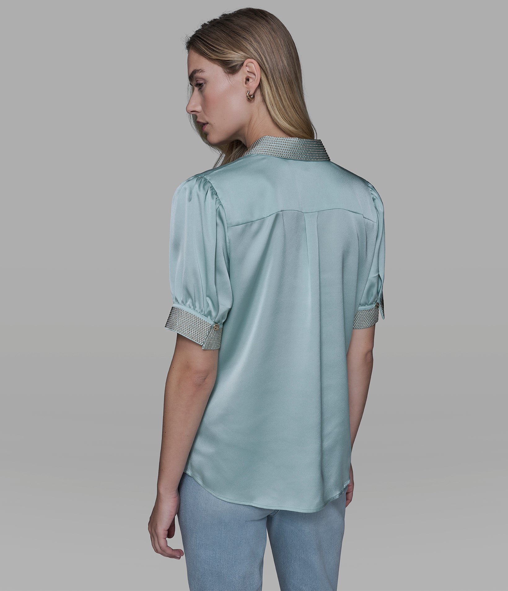 SATIN STUD SHIRT VIEW 2