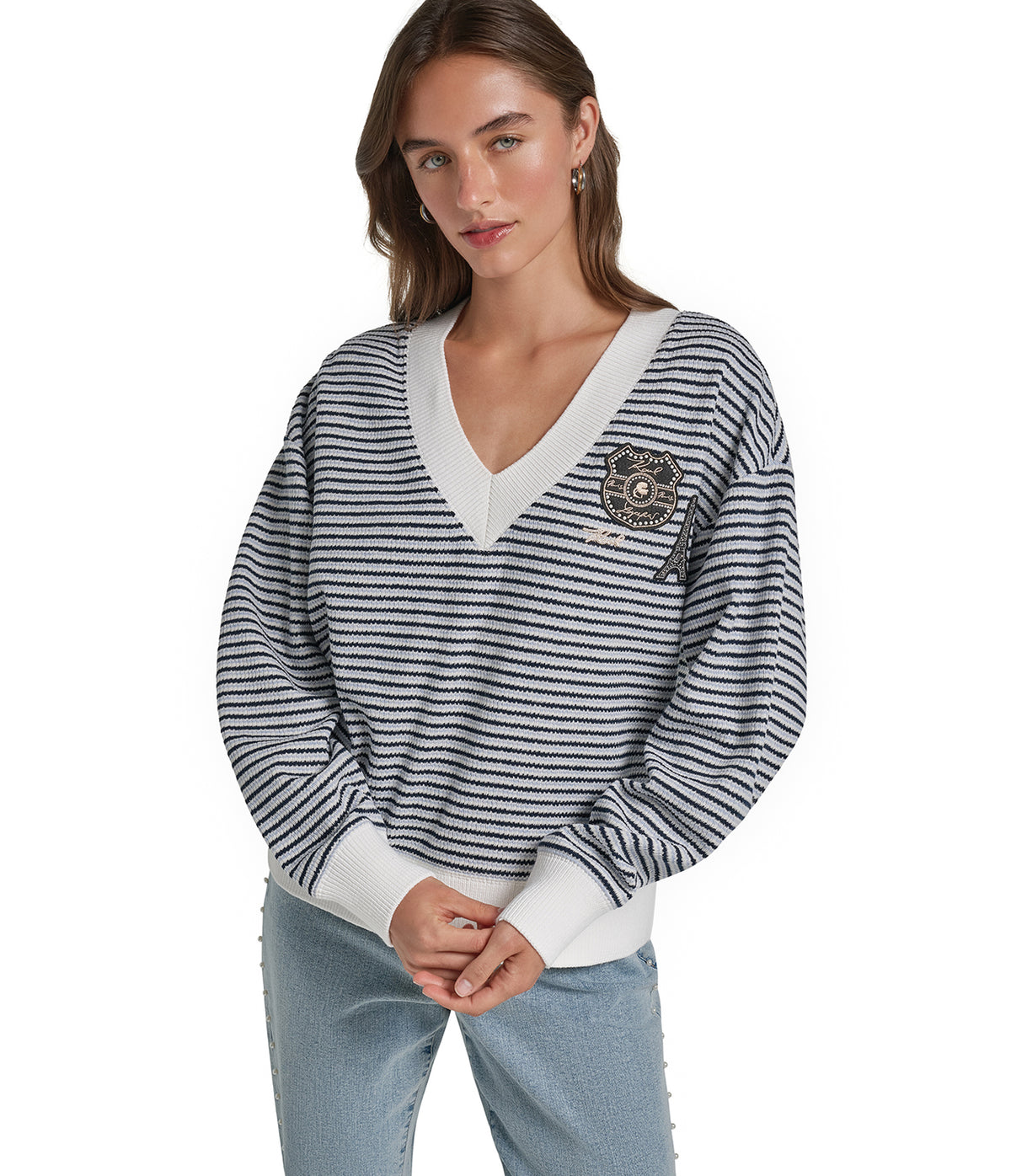 SWEATSHIRT WITH PATCHES VIEW 1