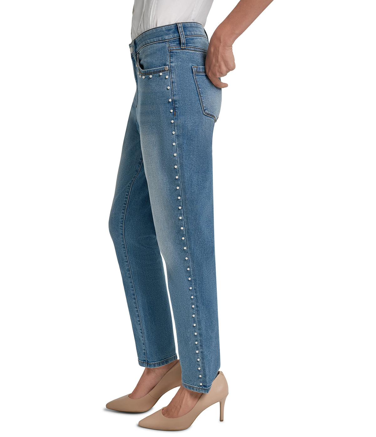 PEARL TRIM DENIM VIEW 3