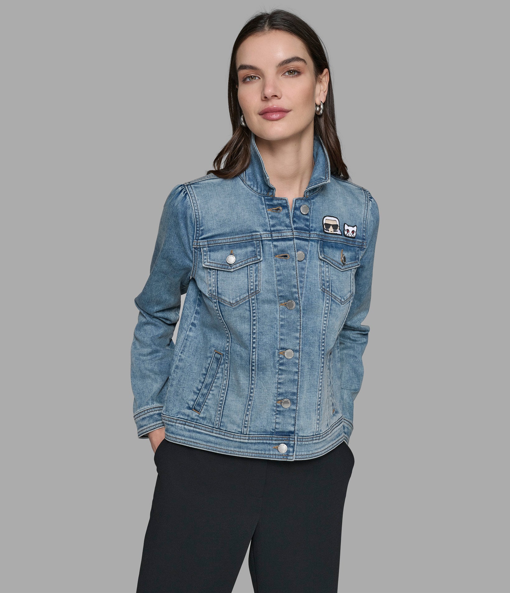 Denim Jacket With Top Blue Mirror Work Denim Jacket By UNTUNG The