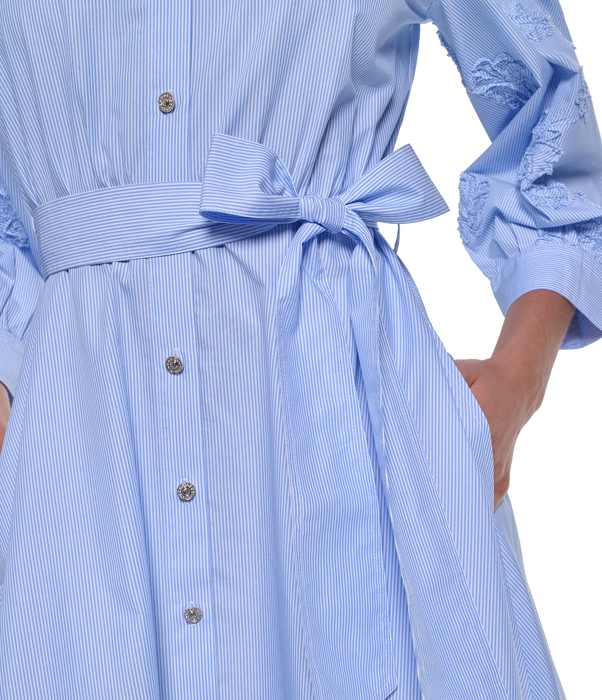 LONG SLEEVE BELTED DRESS VIEW 6