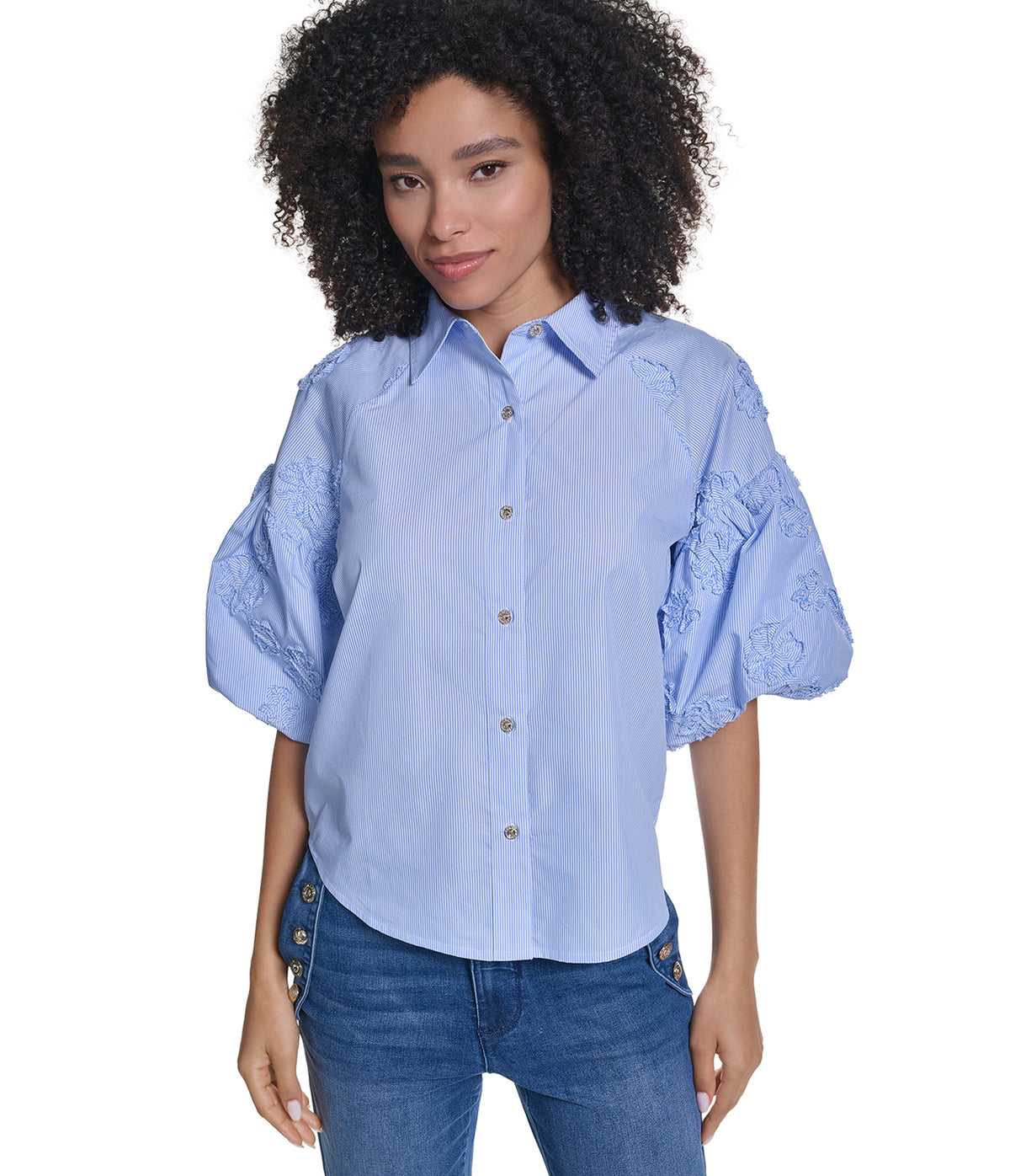 BUBBLE SLEEVE TOP View 1 | Holiday 2026 Collection