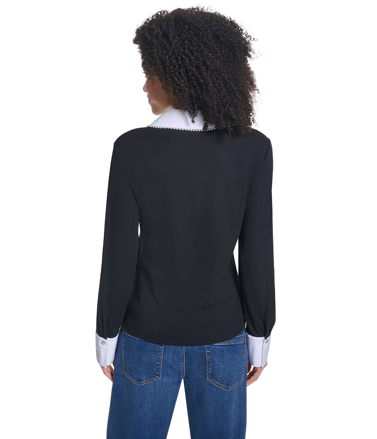 SHORT SLEEVE SCALLOPED HEM TOP VIEW 2