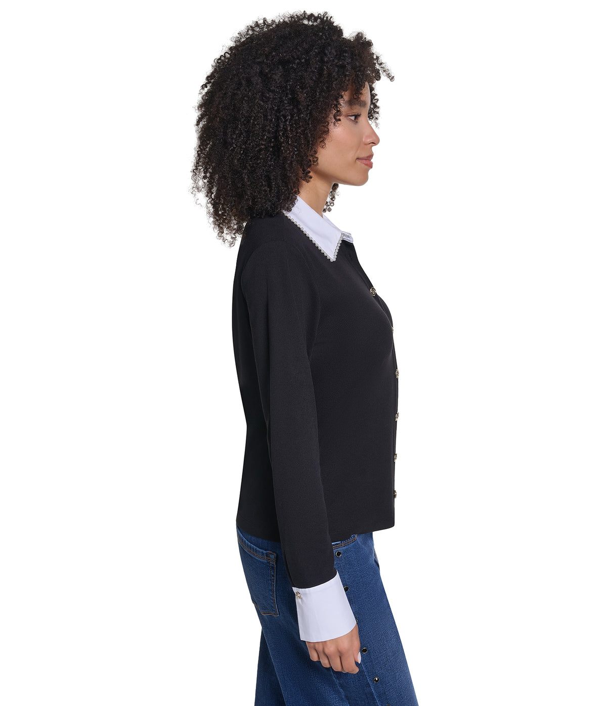 SHORT SLEEVE SCALLOPED HEM TOP VIEW 3