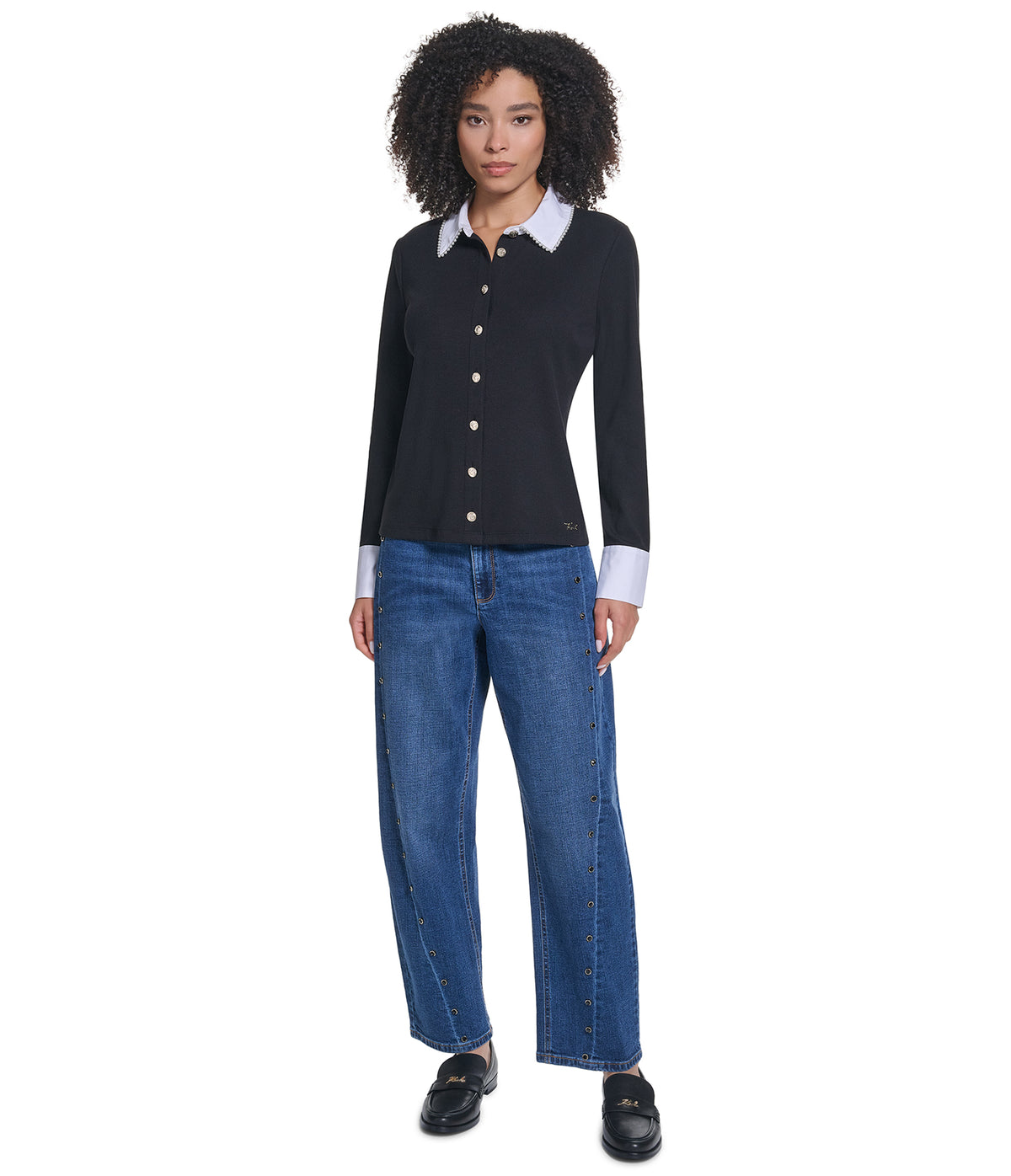 SHORT SLEEVE SCALLOPED HEM TOP VIEW 5