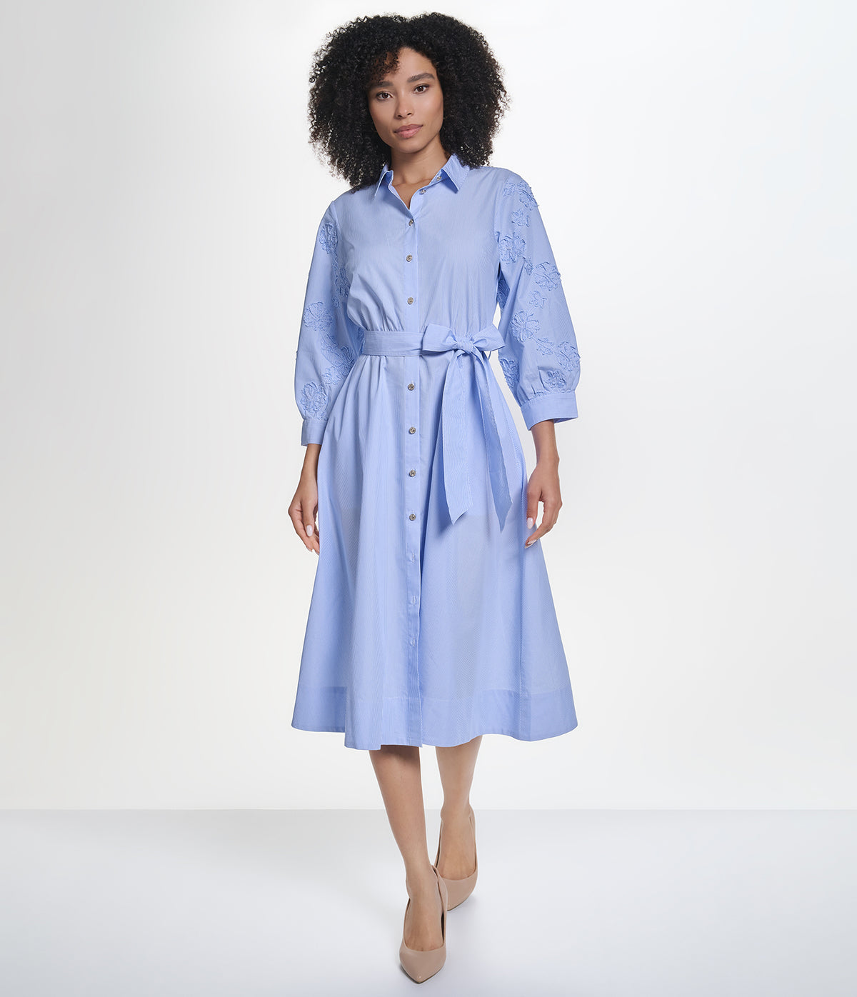 LONG SLEEVE BELTED DRESS VIEW 5