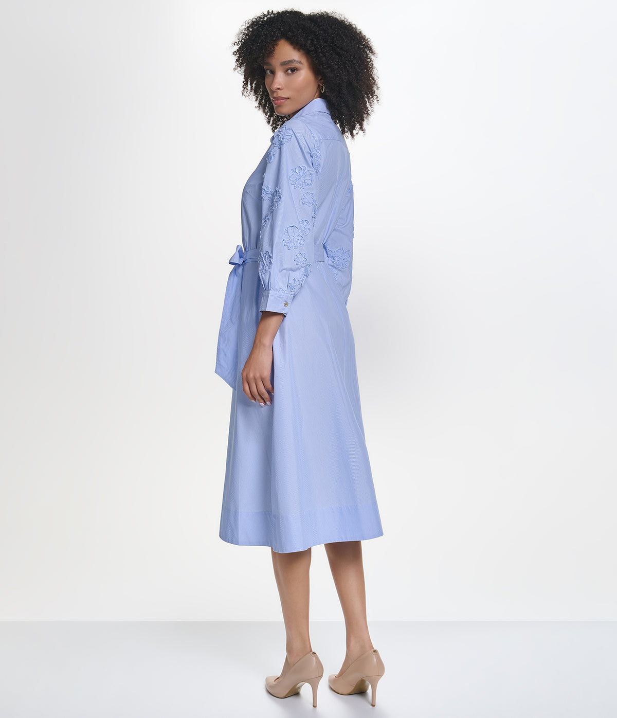 LONG SLEEVE BELTED DRESS VIEW 4
