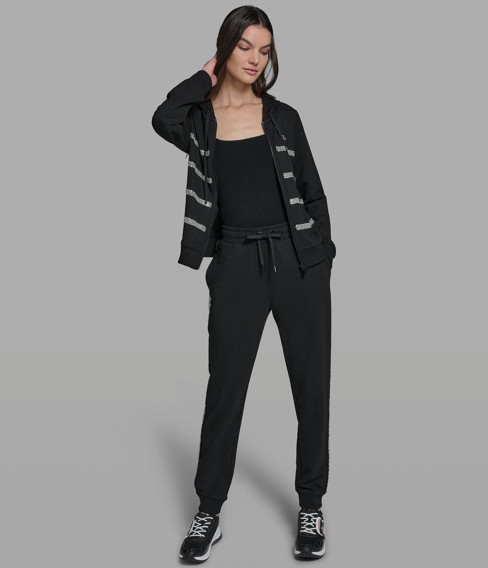 EMBELLISHED ZIP UP TRACK JACKET VIEW 4 | New Arrivals