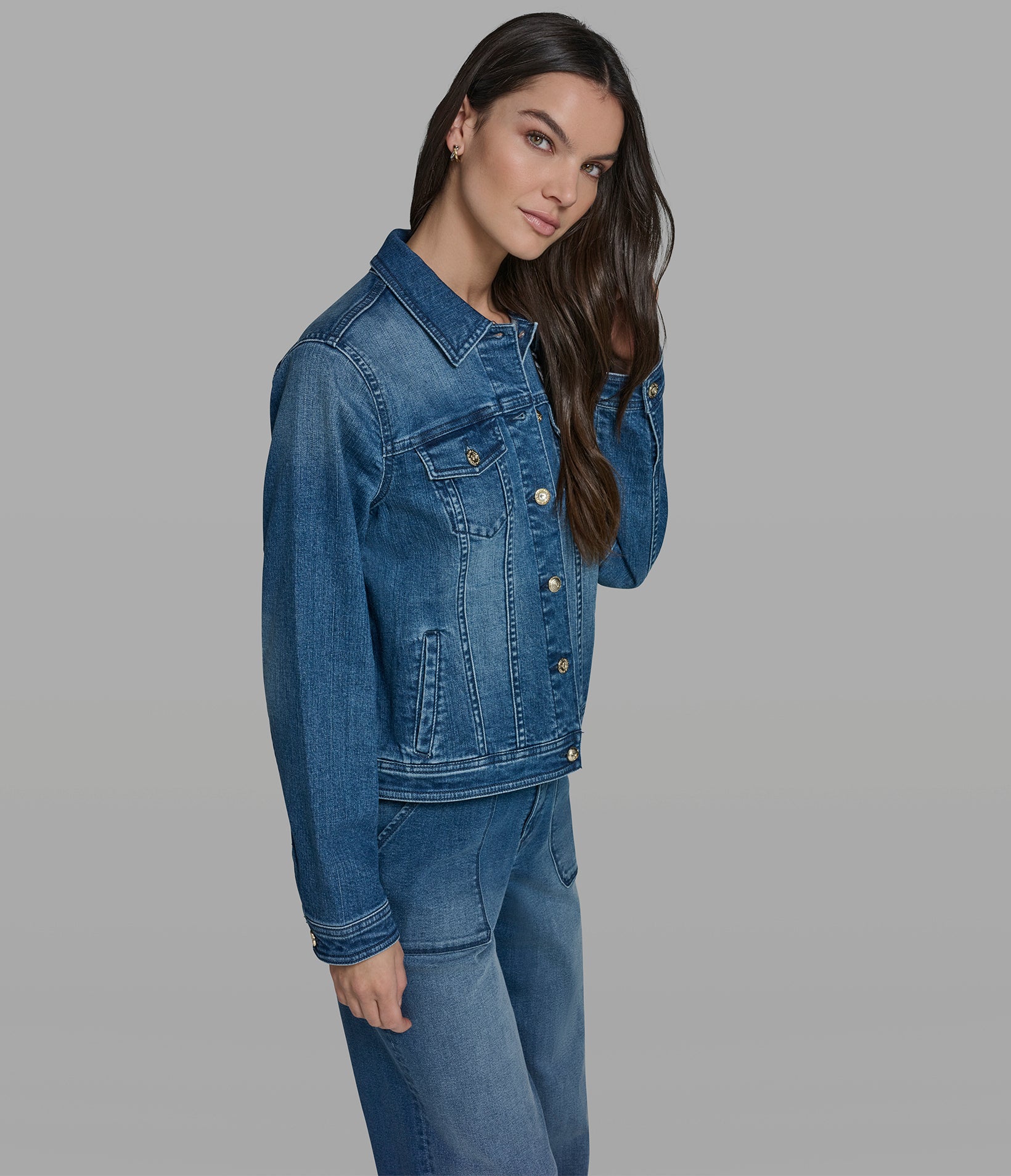 DENIM JACKET WITH PATCHES VIEW 3 | New Arrivals