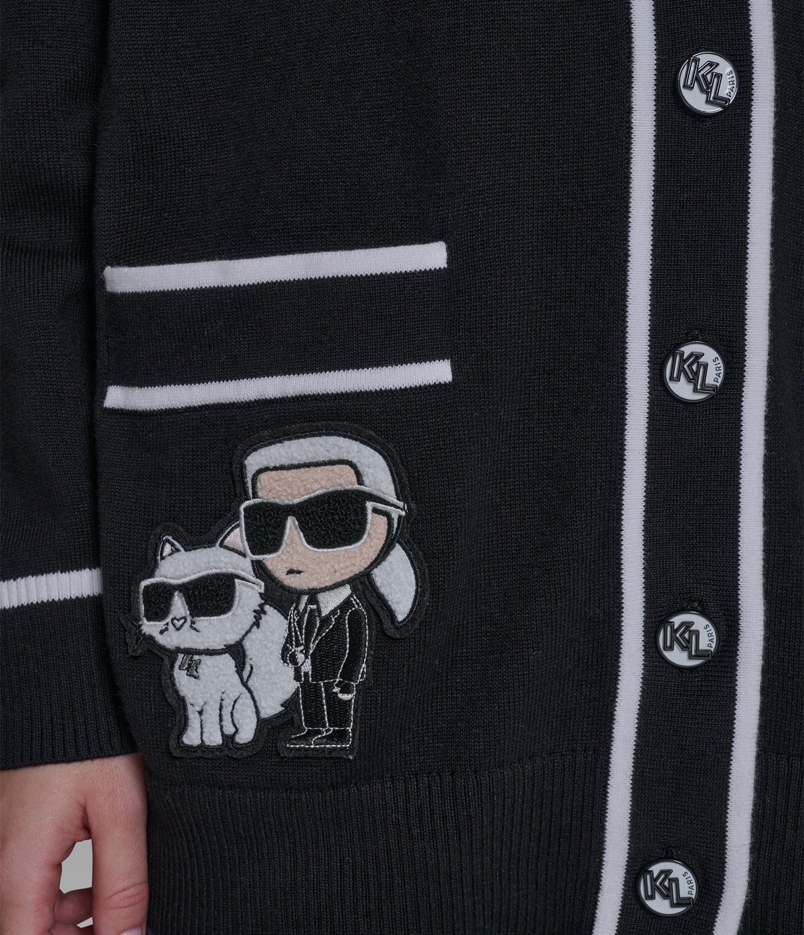LONG SLEEVE VARSITY PATCH CARDIGAN VIEW 7 | New Women's Clothing