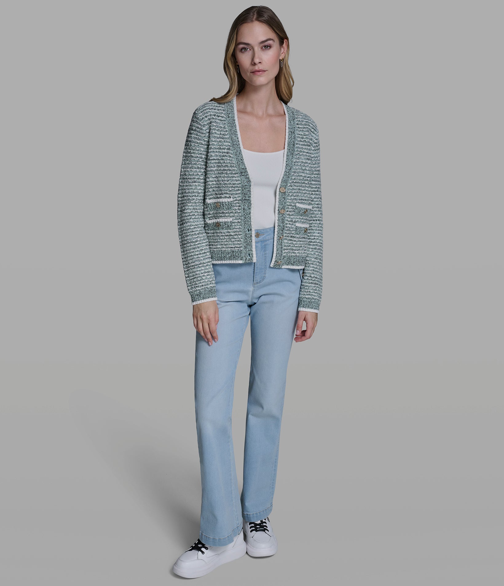 FUZZY KNIT CARDIGAN VIEW 6 | Women's Tops & Sweaters