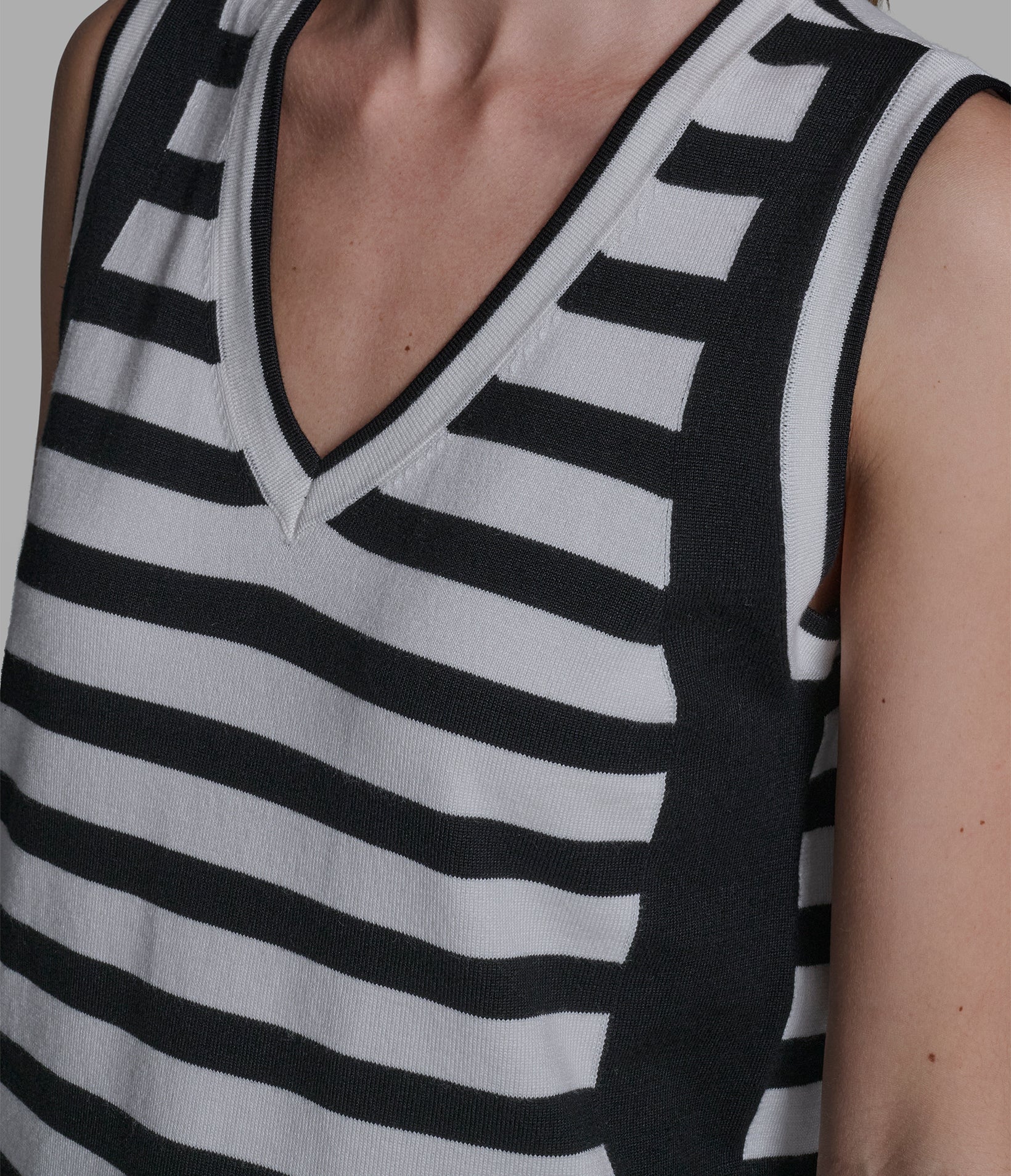 STRIPED V-NECK SWEATER VIEW 6 | Women's Clothing