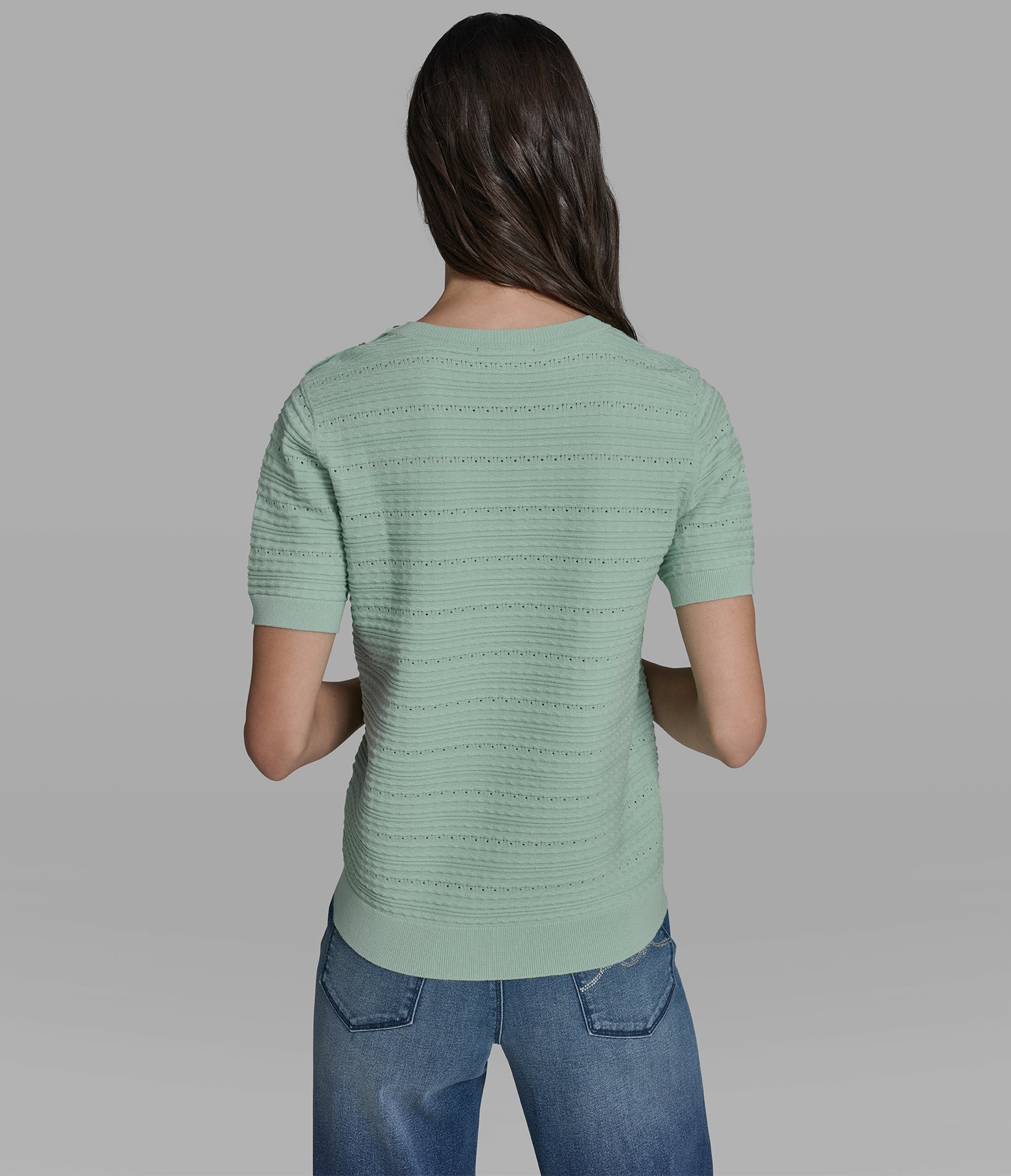 SHORT SLEEVE KNIT SWEATER View 2 | New Arrivals