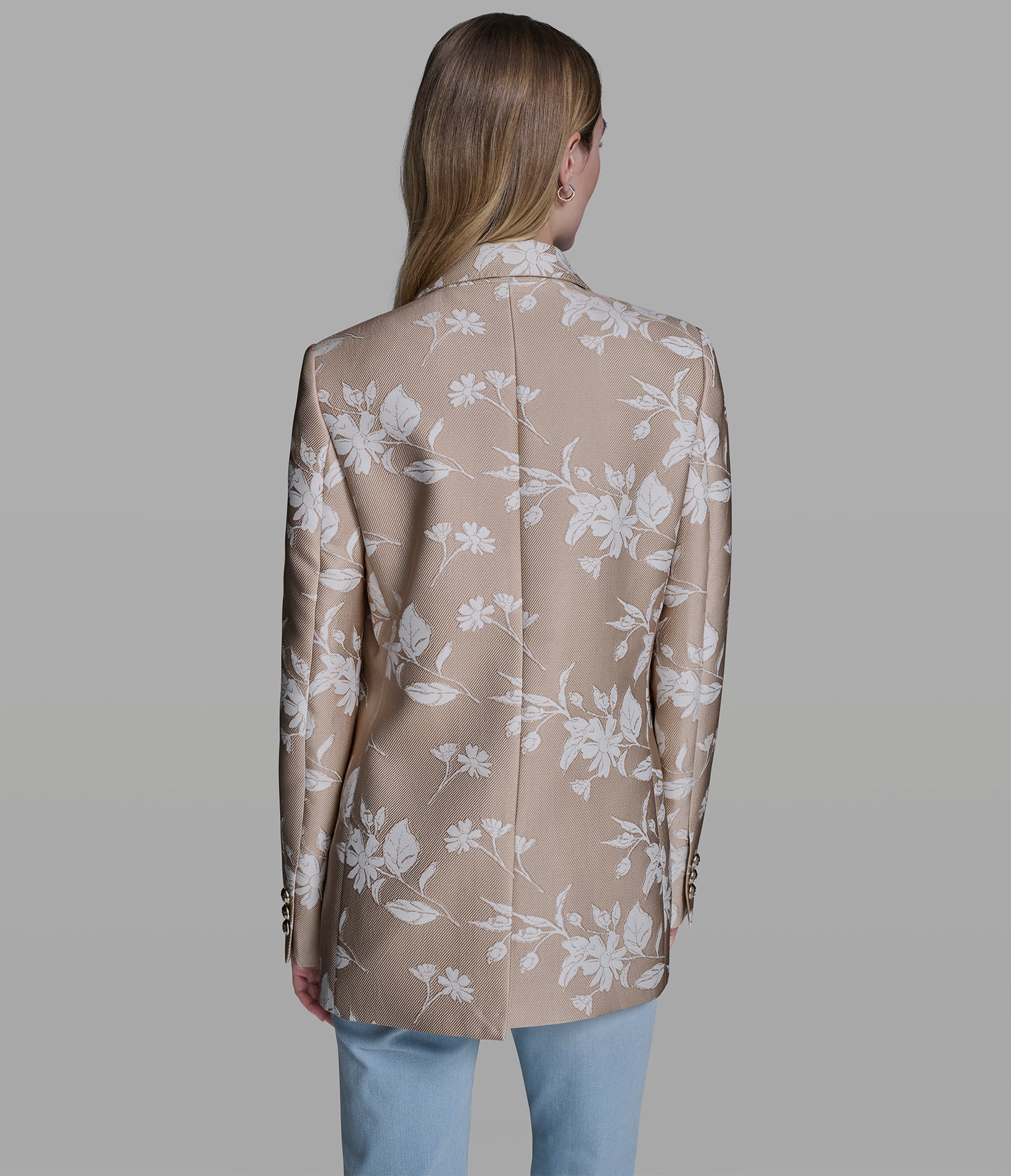 FLORAL JACQUARD BLAZER VIEW 3 | Women's Clothing