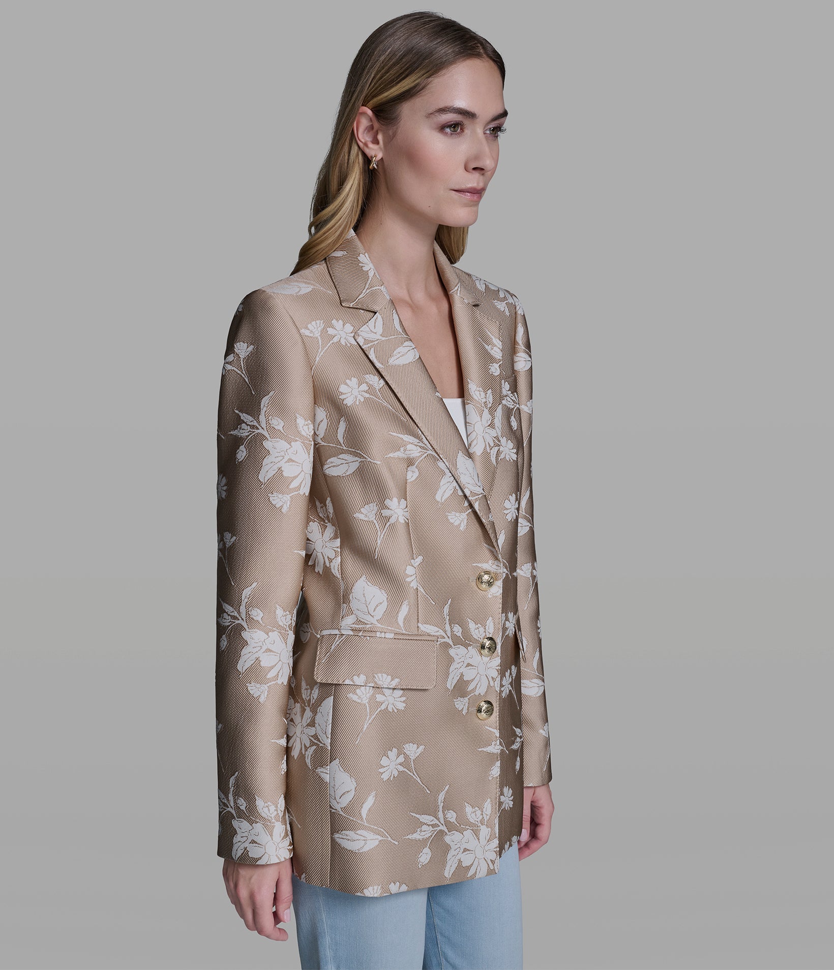 FLORAL JACQUARD BLAZER VIEW 4 | Women's Clothing