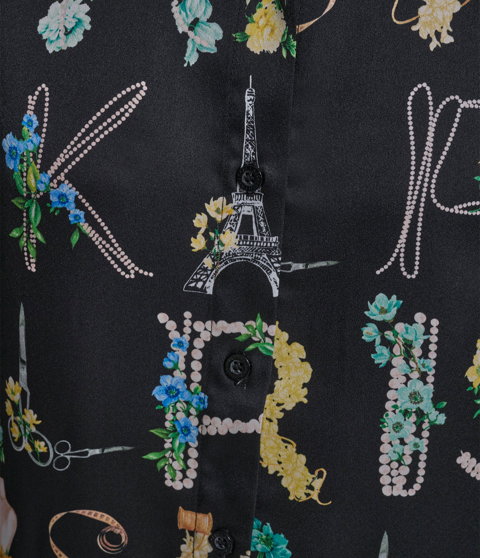 Satin Logo Shirt | Sweaters & Tops | Karl Lagerfeld Paris