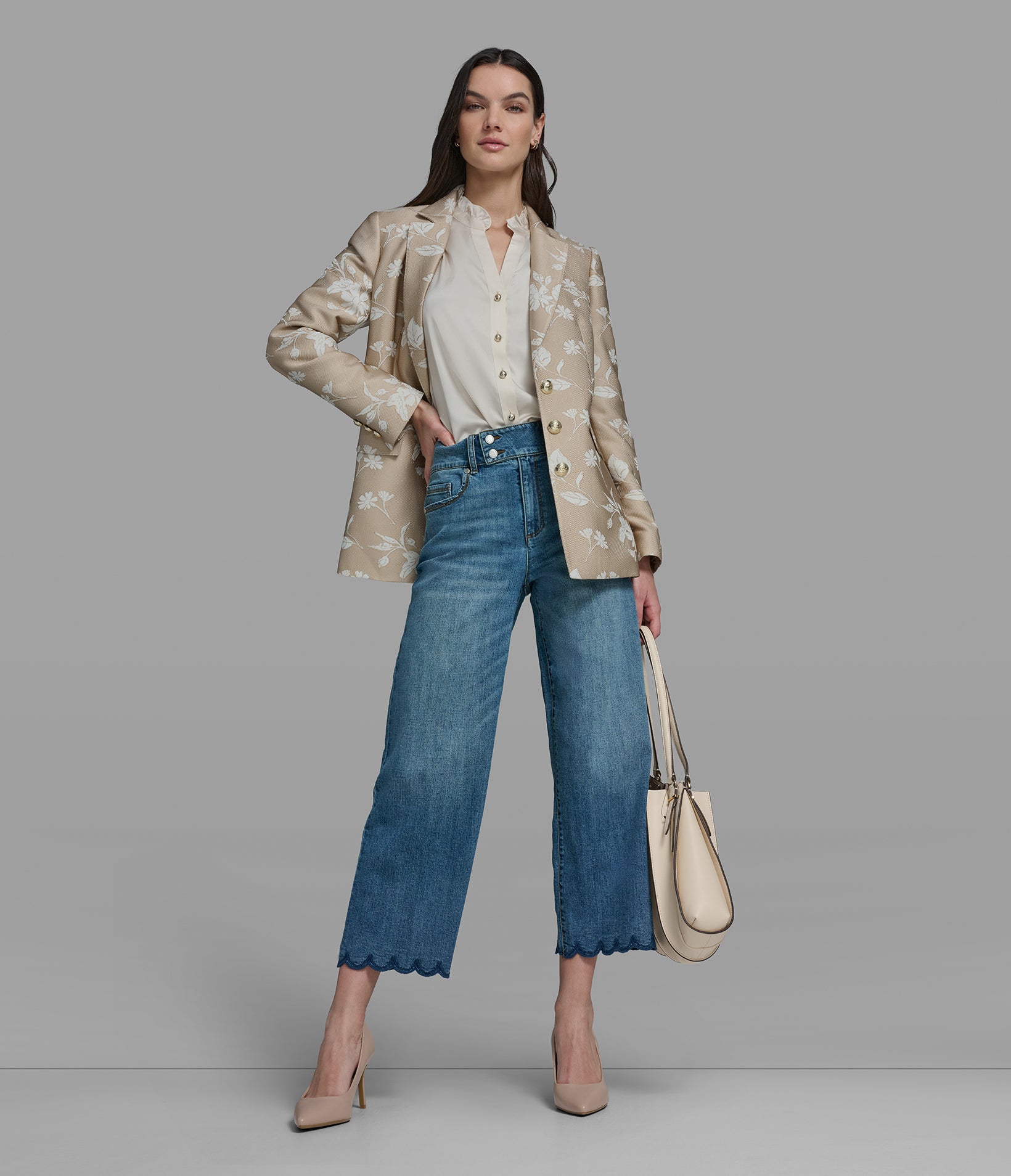 FLORAL JACQUARD BLAZER VIEW 6 | Women's Clothing