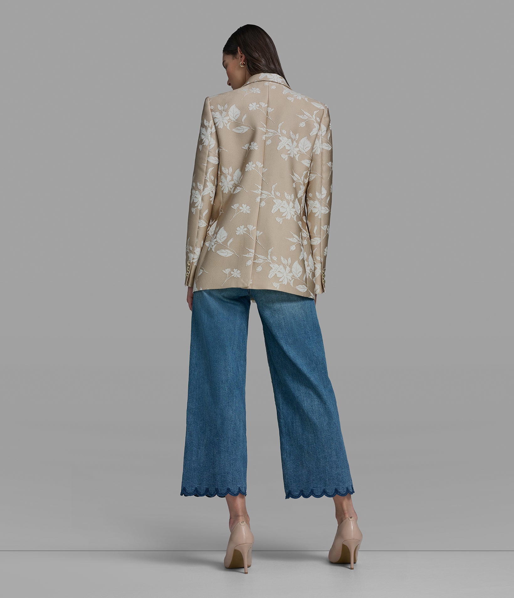 FLORAL JACQUARD BLAZER VIEW 8 | Women's Clothing