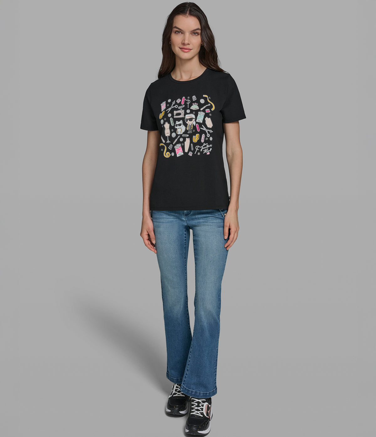 Cotton Jersey Karl Et Choupette Whimsy Tee | Tees & Tanks | Karl ...