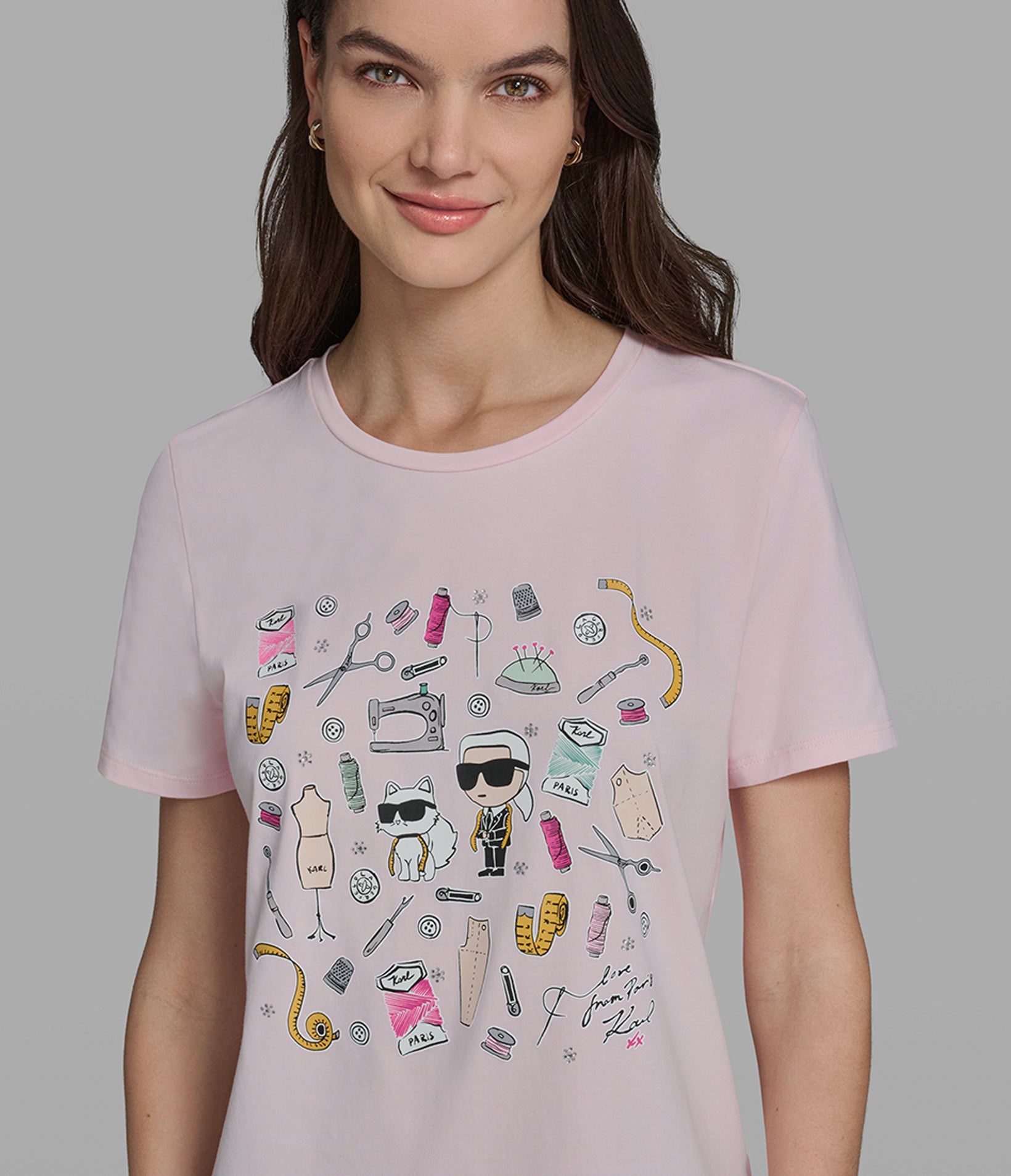 カールラガーフェルド　シェーンボーデン Women's Tees & Tanks: Chic Styles & Graphic Prints | Karl