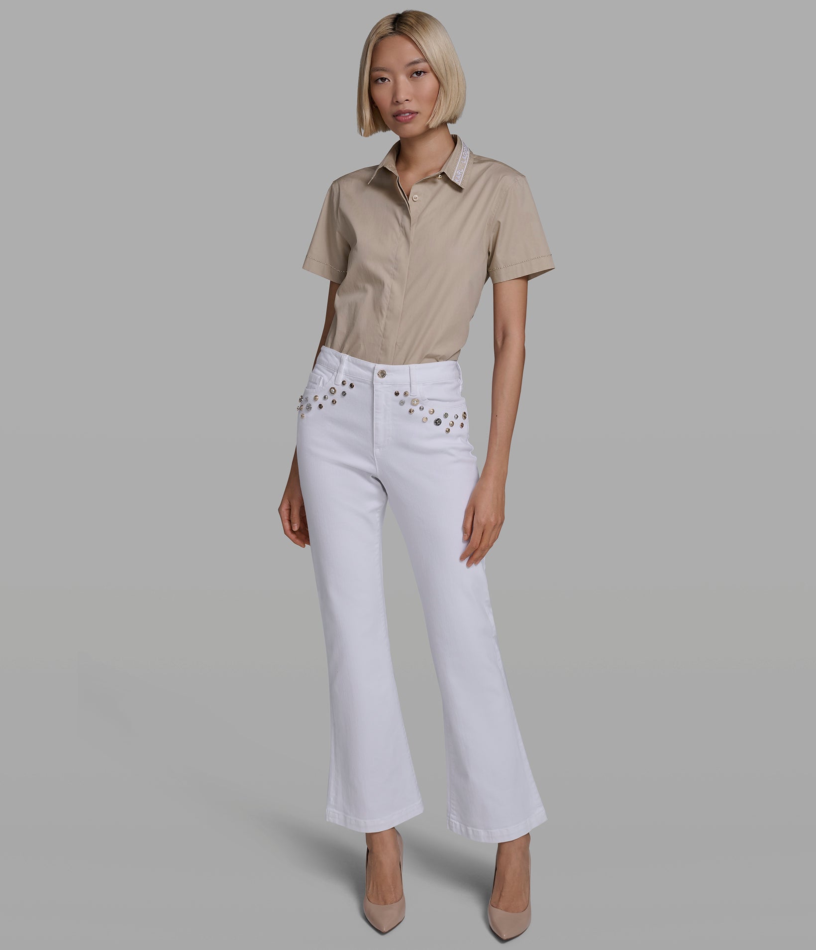 STUDDED POCKET STRAIGHT LEG JEAN VIEW 5