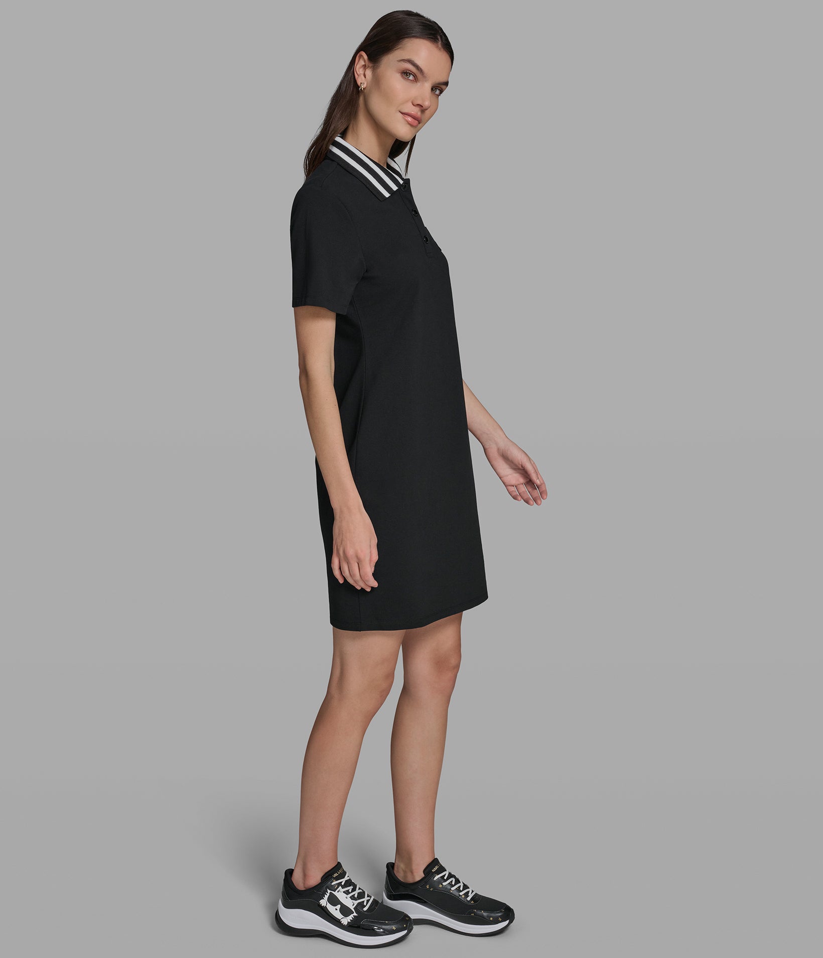 MINI KARL PATCH POLO DRESS VIEW 3 | Women's Dresses & Jumpsuits