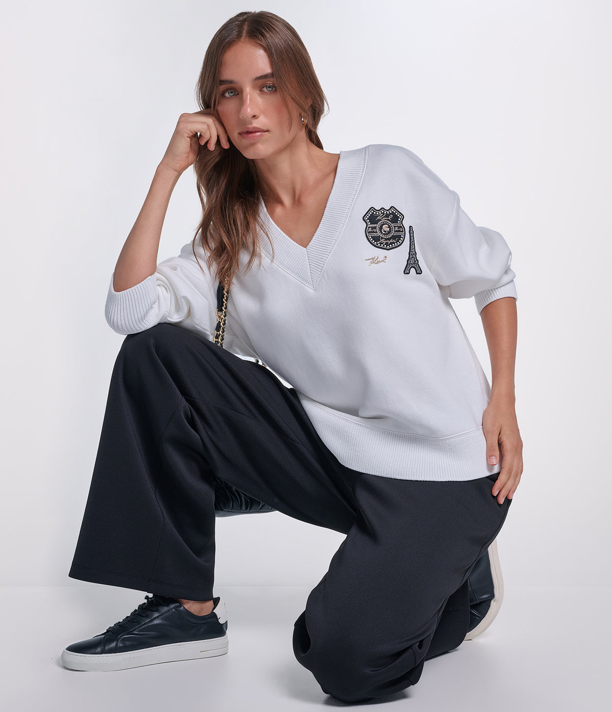 SWEATSHIRT WITH PATCHES View 2 | Holiday 2026 Collection