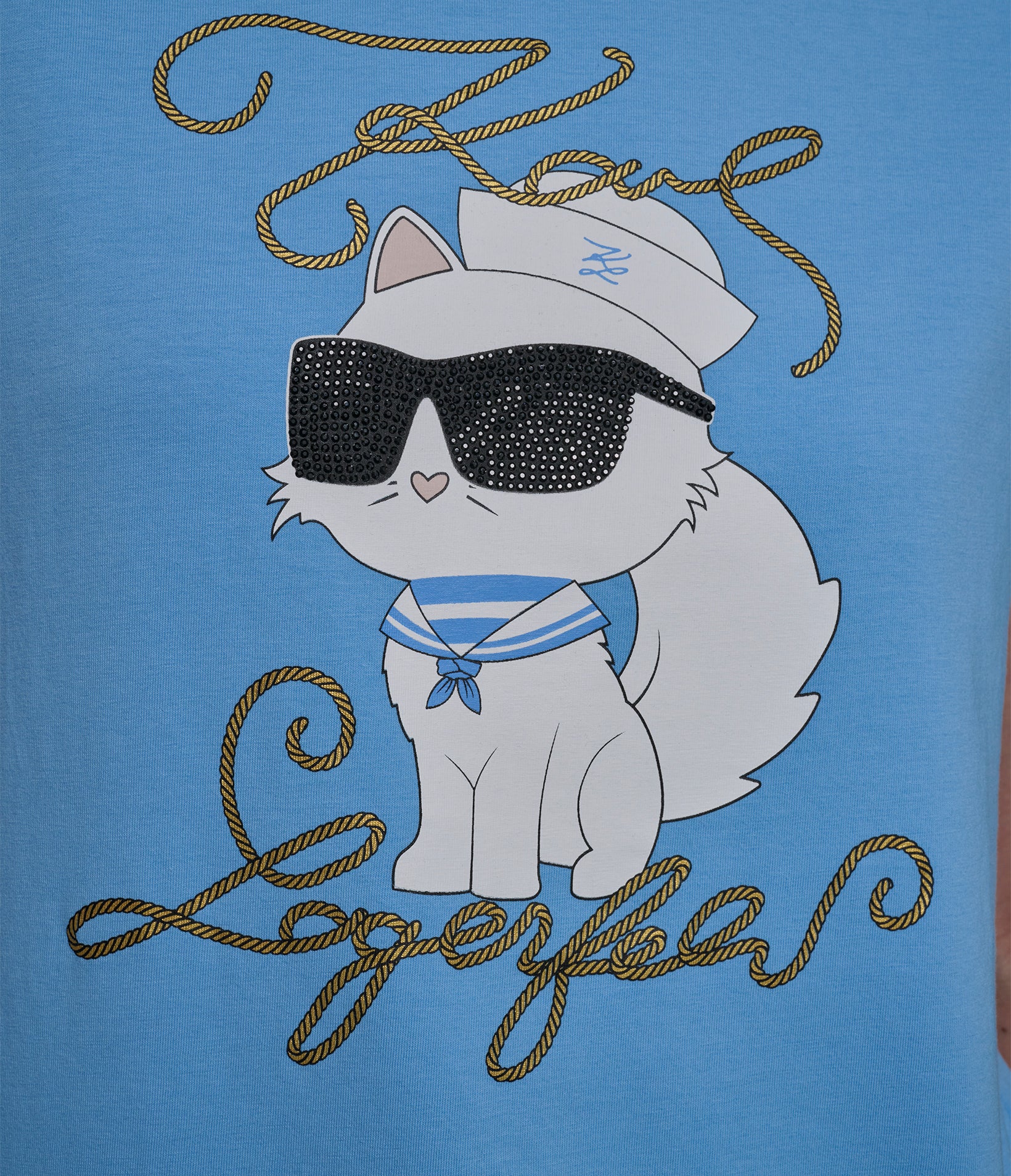 Cotton Jersey Choupette Sailor Tee | Tees & Tanks | Karl Lagerfeld