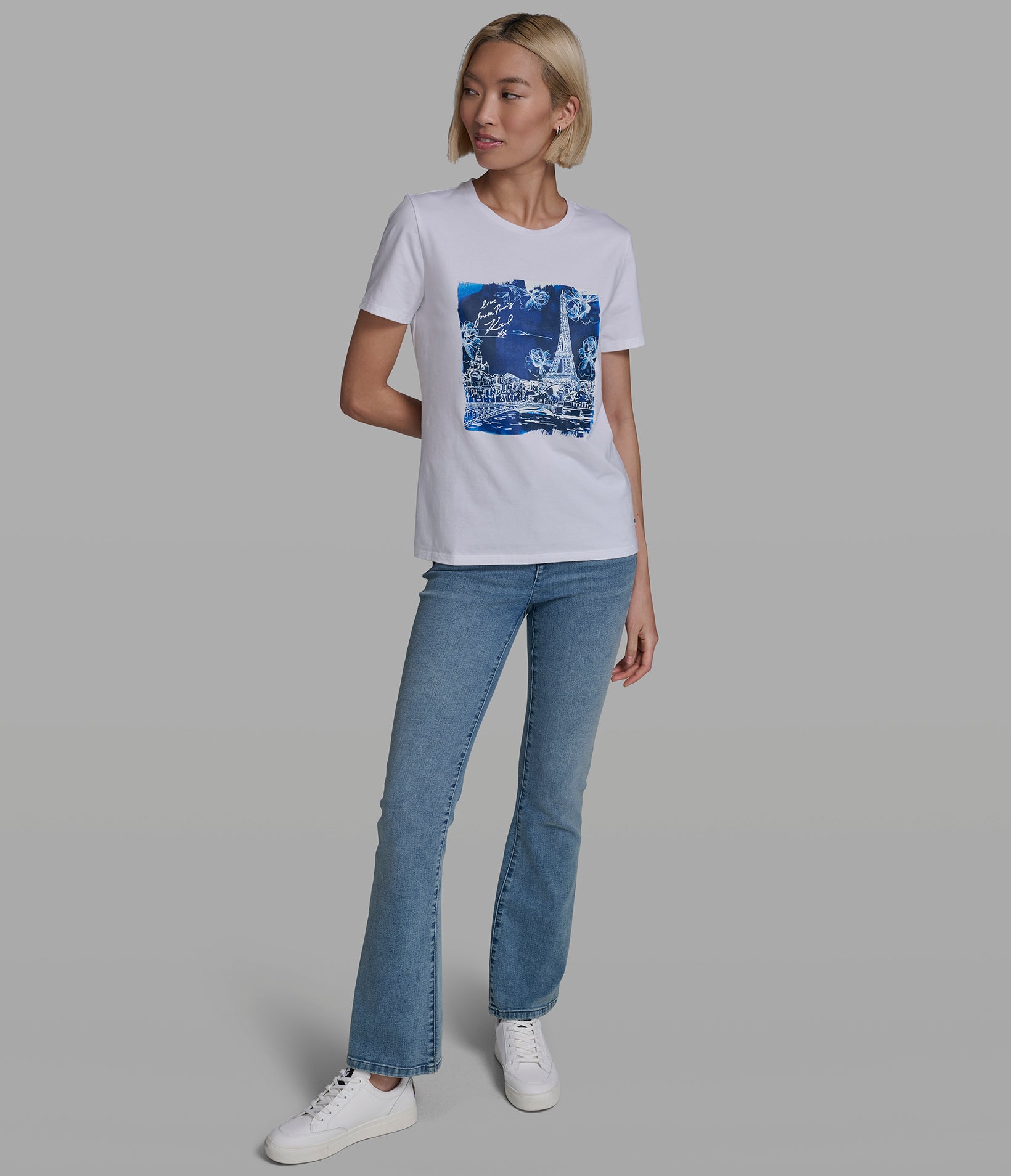 WATERCOLOR PARIS SCENE TEE VIEW 3 | Women's Tees & Tanks