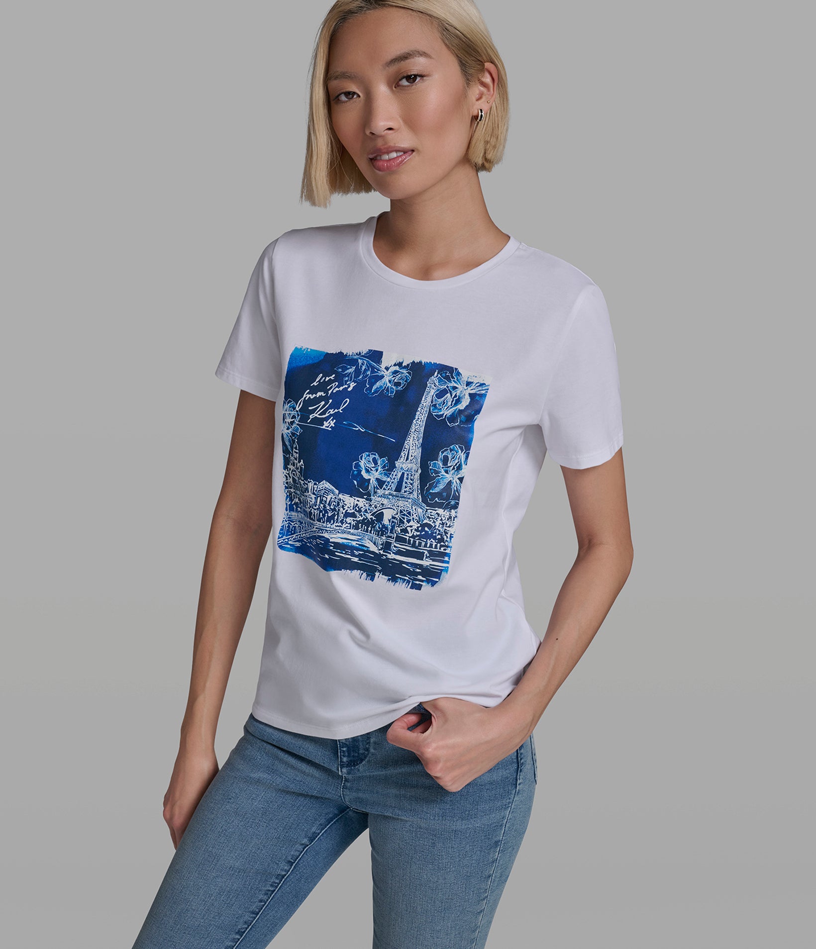 WATERCOLOR PARIS SCENE TEE View 1 | Women's Tees & Tanks