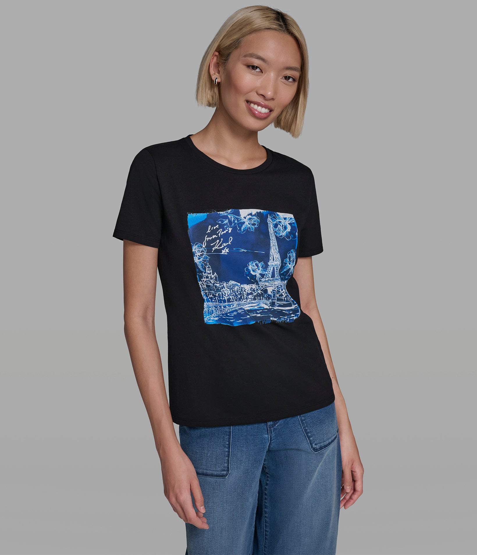 WATERCOLOR PARIS SCENE TEE View 1 | Women's Tees & Tanks