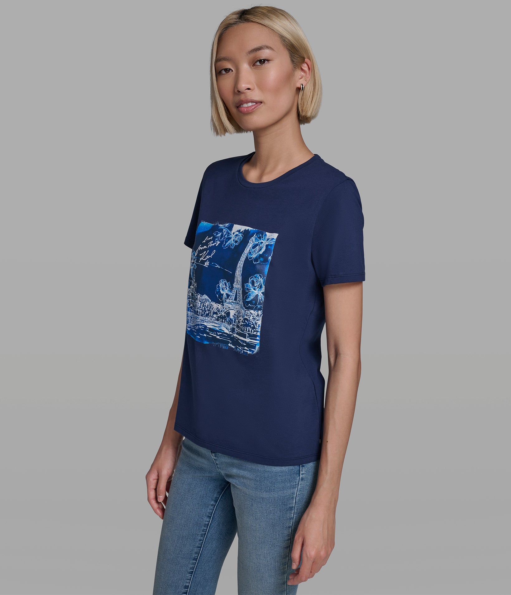 WATERCOLOR PARIS SCENE TEE VIEW 3 | Women's Sale