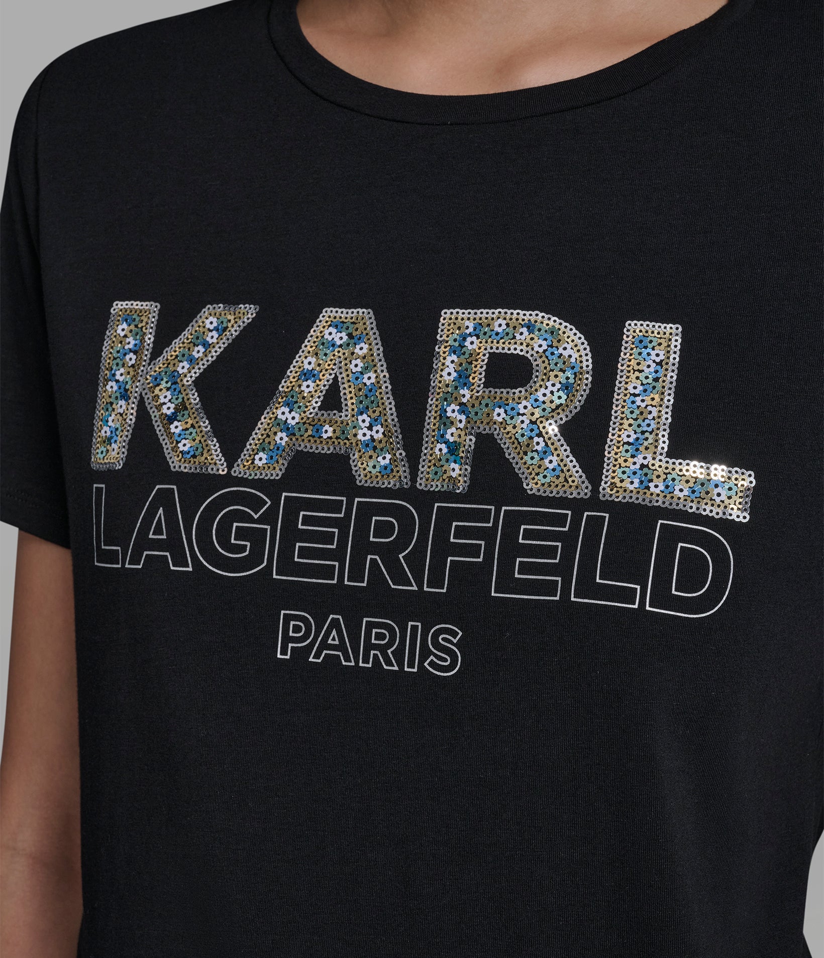 SEQUIN KARL LOGO TEE VIEW 6 | New Arrivals
