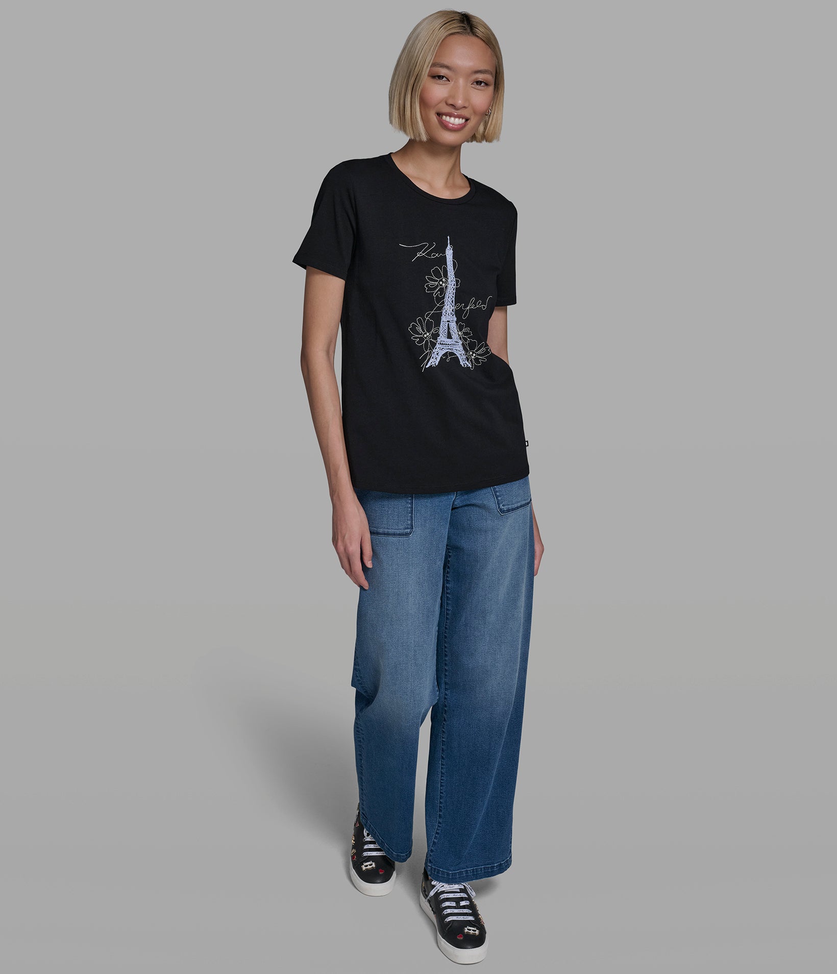 EIFFEL TOWER LOGO TEE VIEW 4 | Women's Clothing