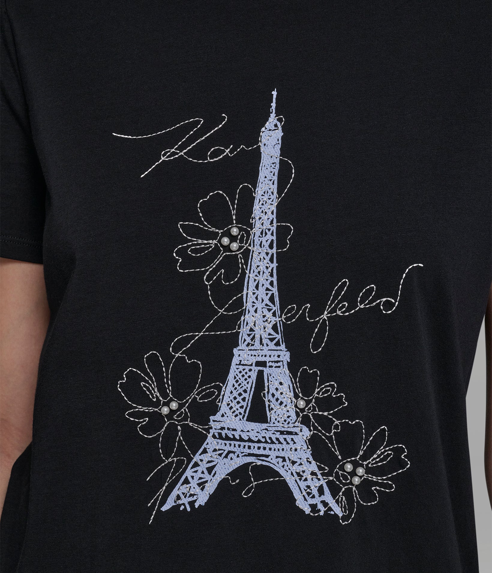 美品✨希少 24SS Dior Eiffel Tower Tシャツ　ブラック Cotton Jersey Jeweled Eiffel Tower Tee | Tees & Tanks | Karl